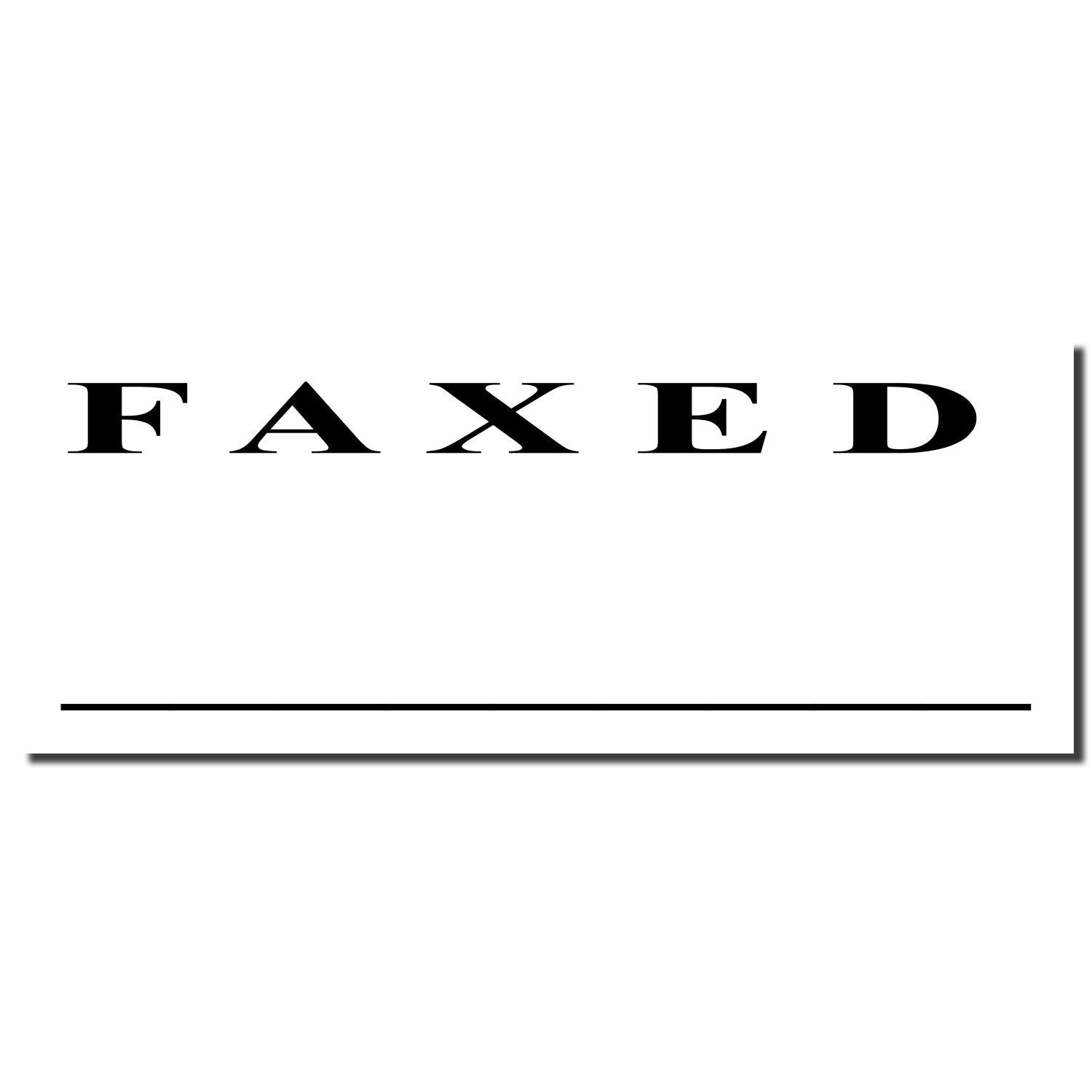 FAXED stamp image showing FAXED letters on white background, indicating a document has been sent by fax.
