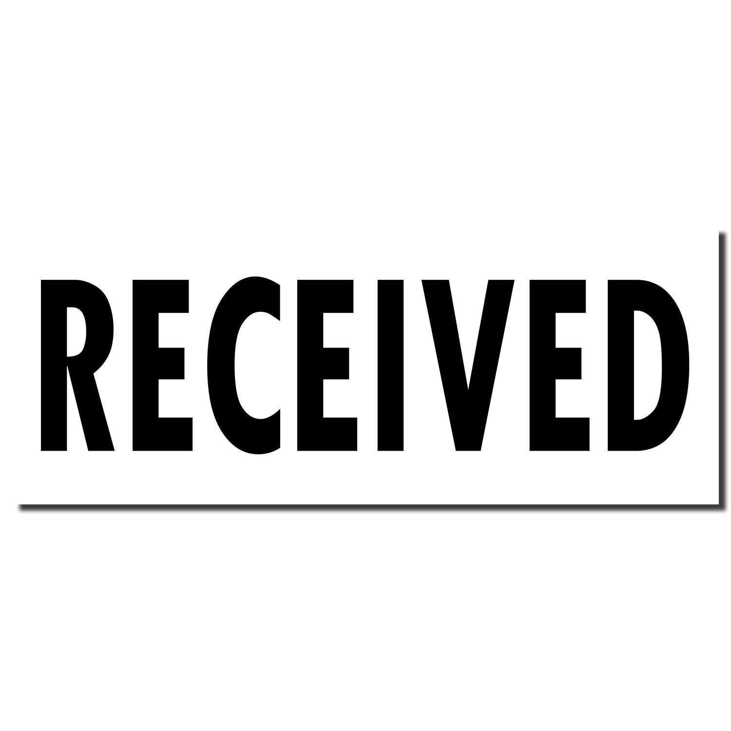 Black bold RECEIVED status text on a white background, indicating documents or packages have been received.