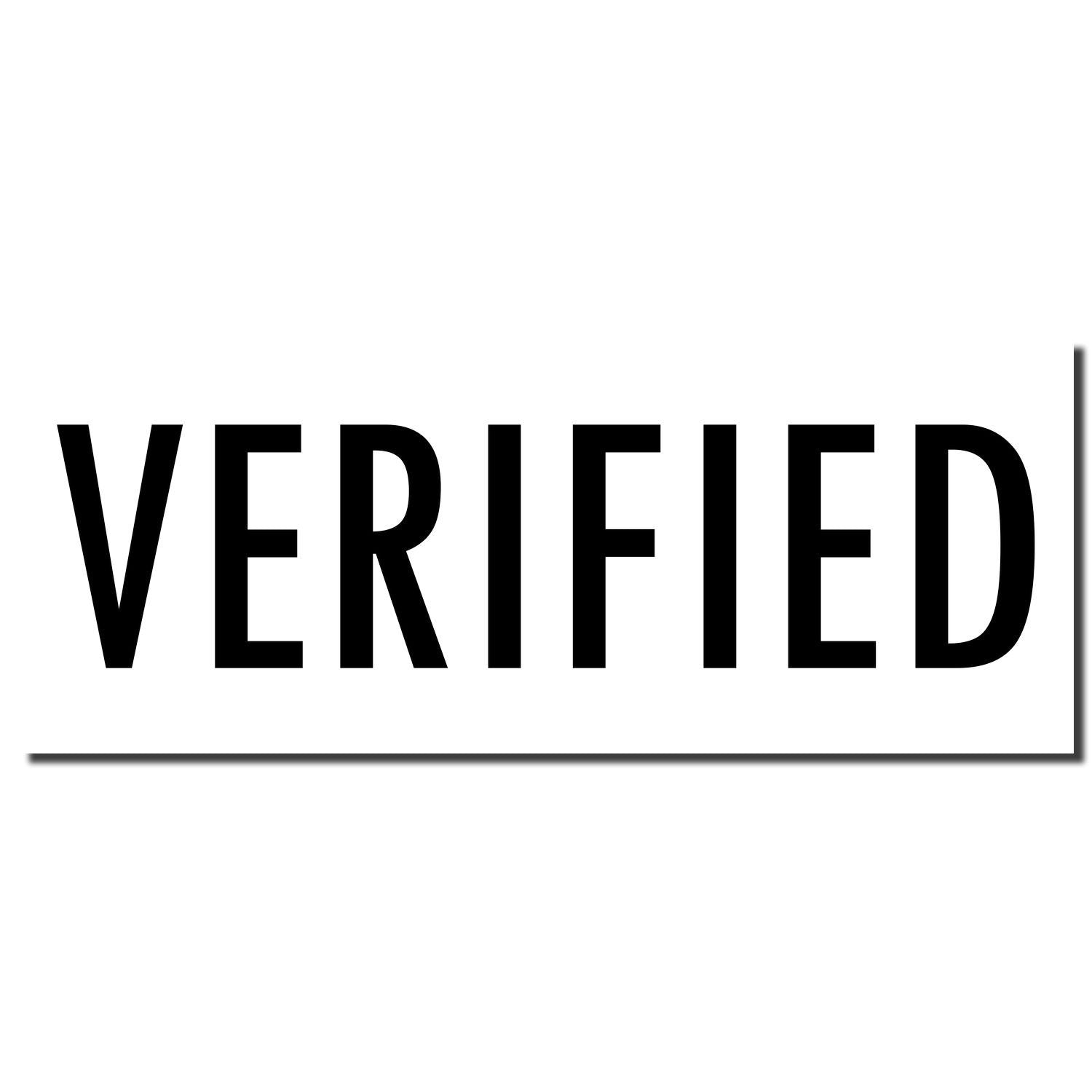 Verified badge with bold VERIFIED text on white background, indicating account or content verification.
