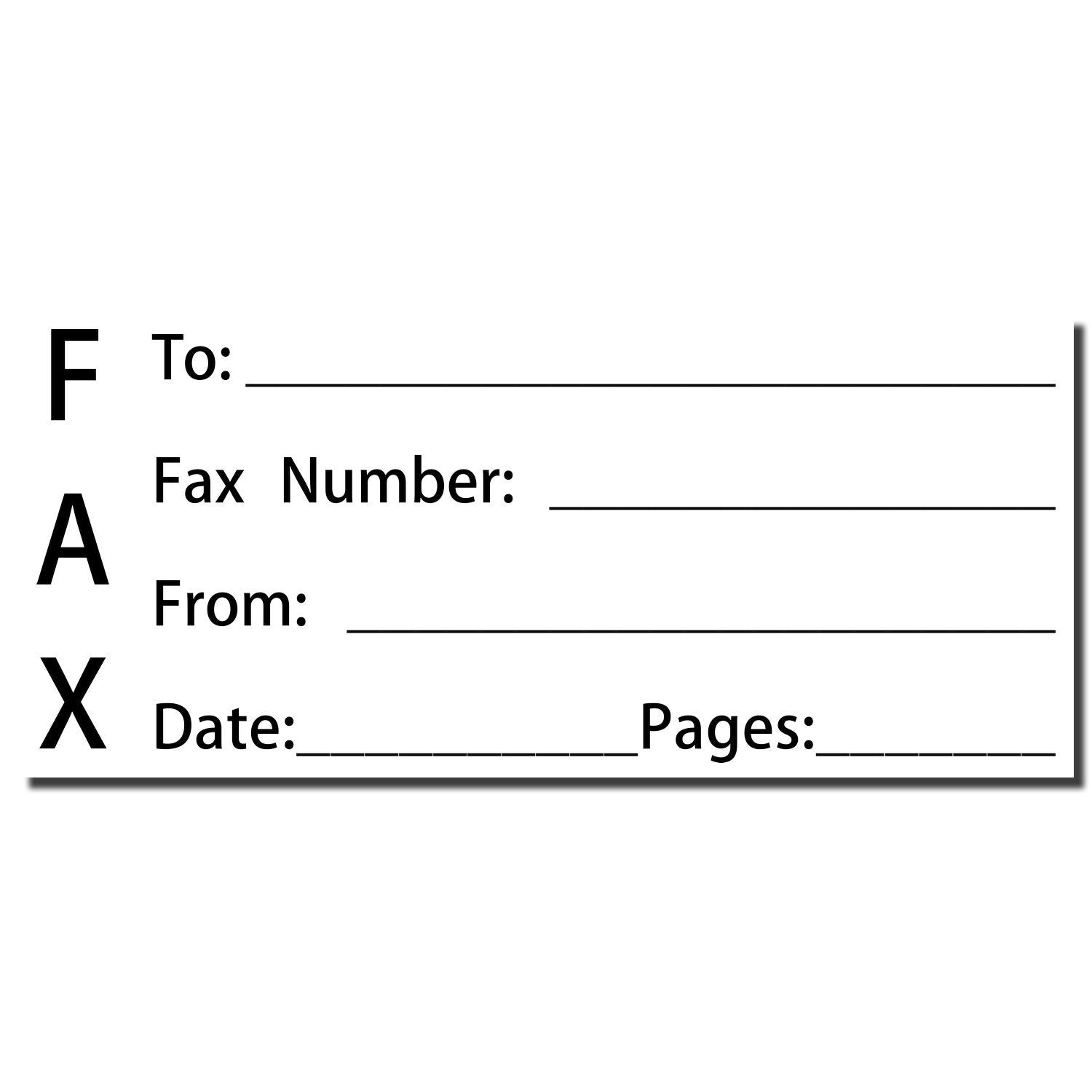 Blank fax cover sheet template with To, Fax Number, From, Date, and Pages fields for business faxing.
