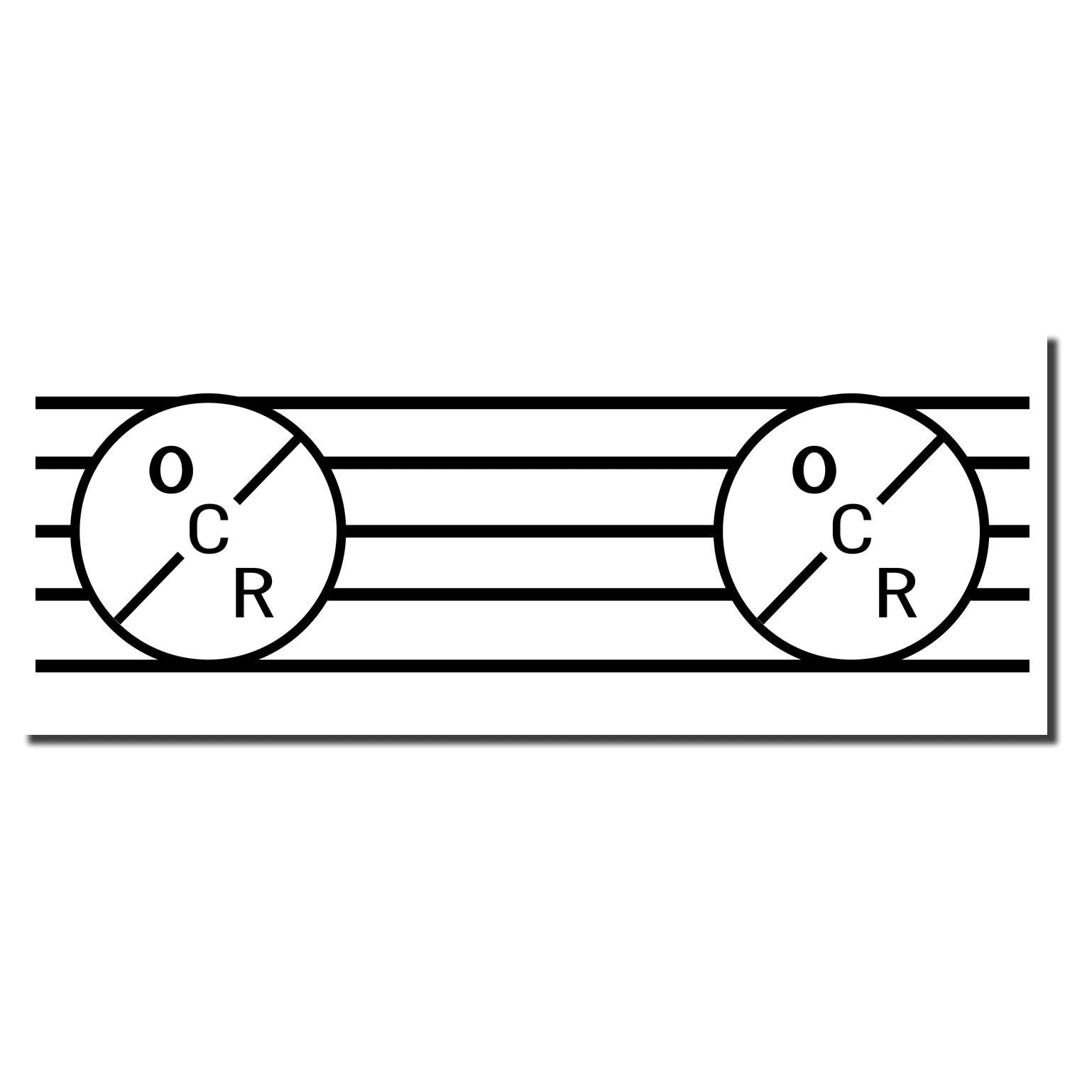 Black and white OCR logo diagram with two circular OCR symbols connected by horizontal lines.