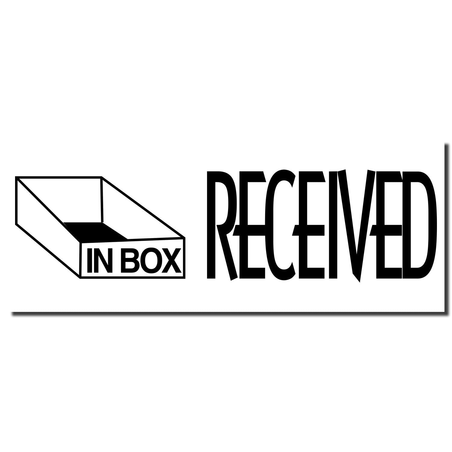 In-Box Received logo with shipping box icon, representing mail and package delivery notification branding