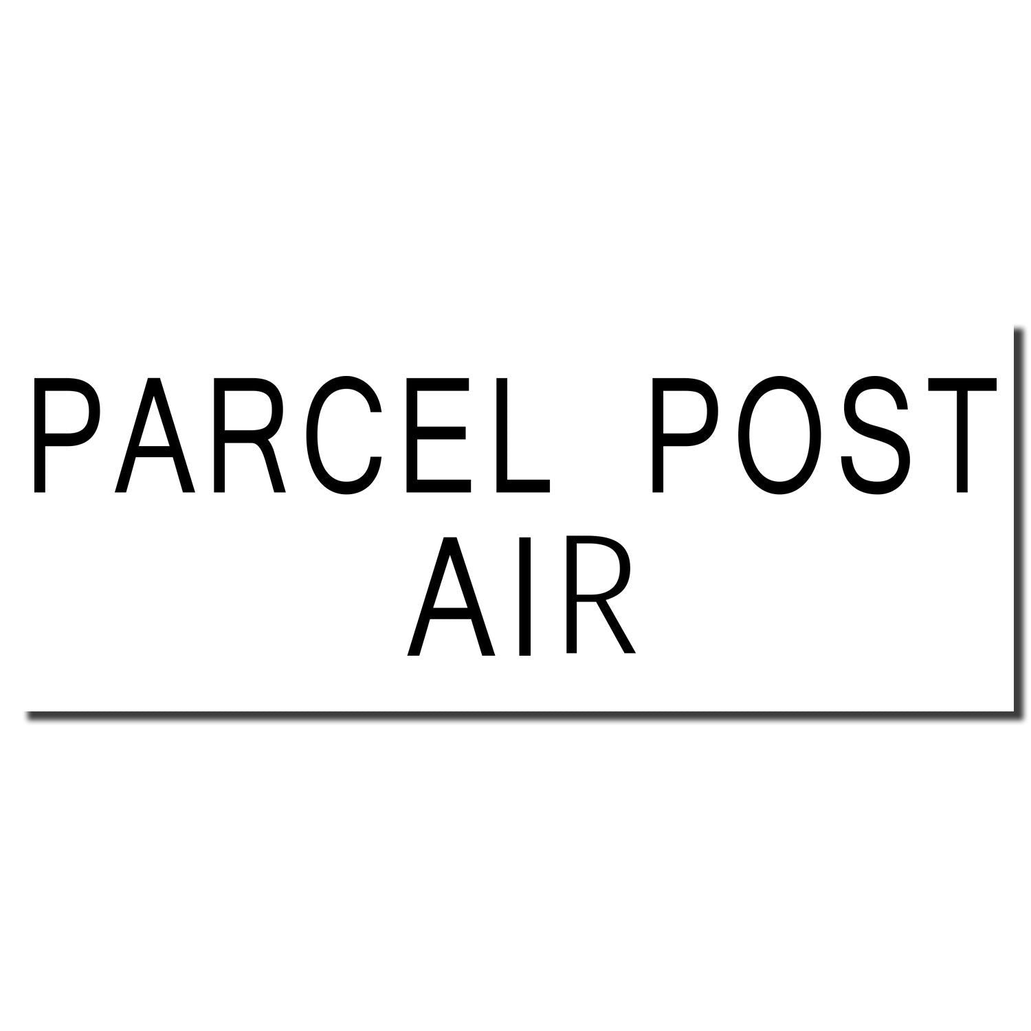 Parcel Post Air shipping label text on a white background.