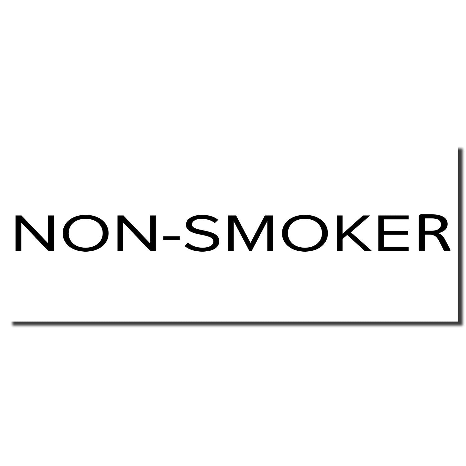 Non-smoker sign text on a white background, clear no smoking indicator for indoor smoke-free areas.