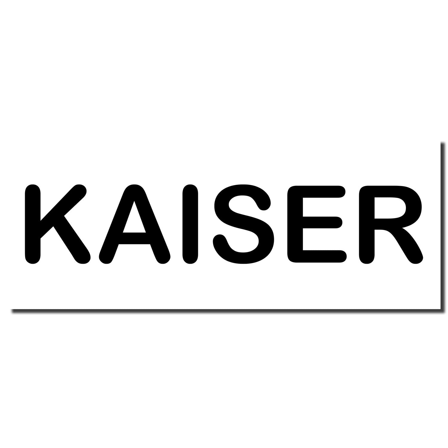 Kaiser logo in bold black text on a white background.