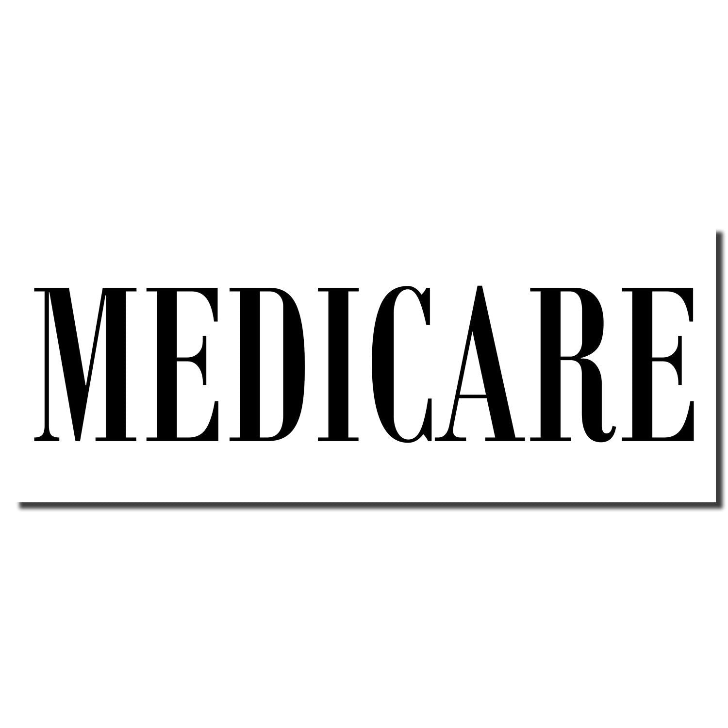 Medicare logo text in bold black serif letters on a white background, used to identify a healthcare program brand.