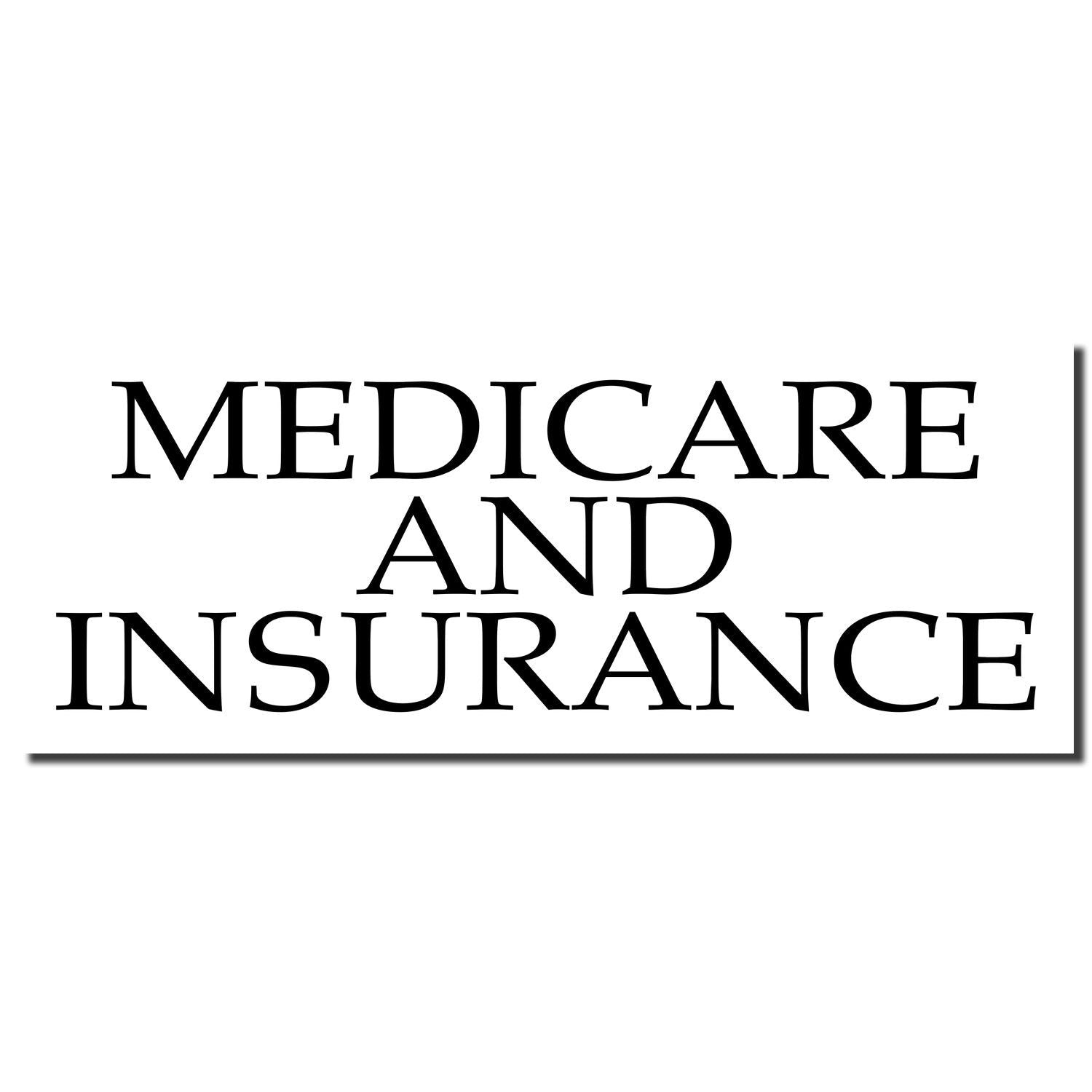 Medicare and insurance text in bold black serif font on a white background.