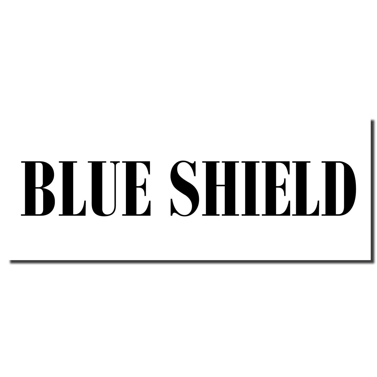 Blue Shield logo with bold black text on white background, representing health insurance coverage and benefits.
