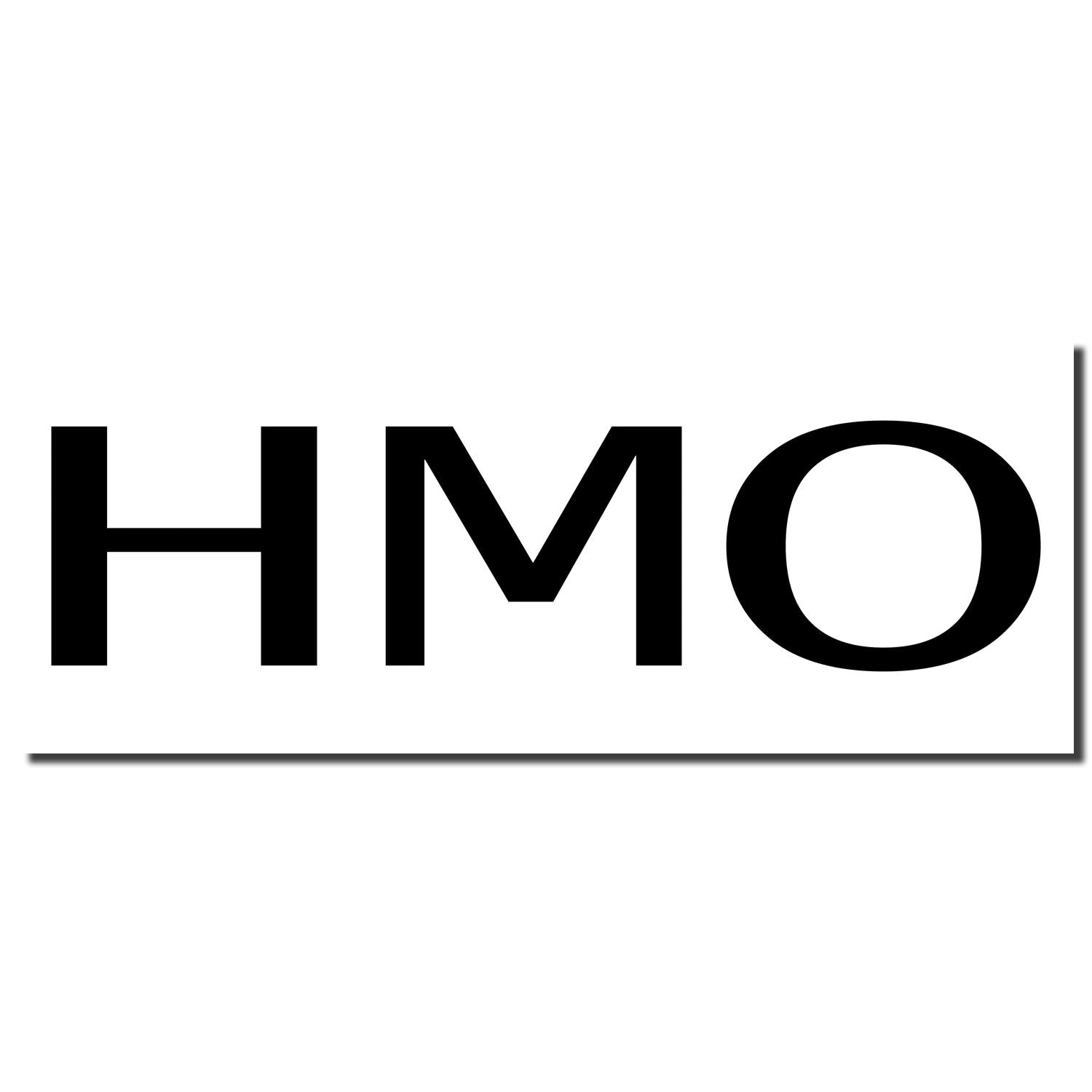 HMO company logo with bold black HMO lettering on a white background for healthcare management branding