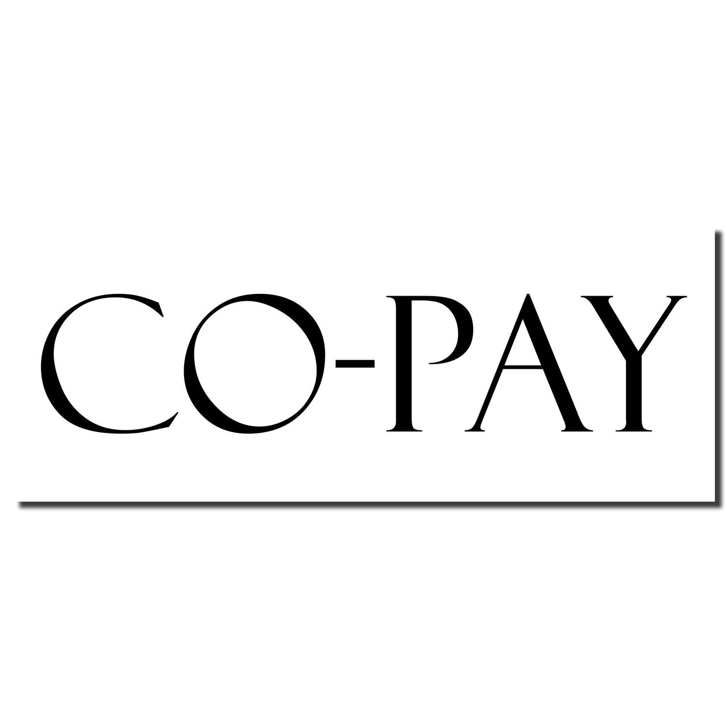 CO-PAY text logo in elegant black serif font on a white background