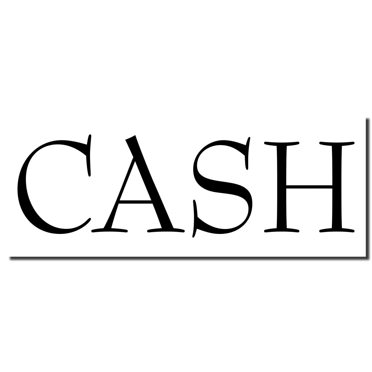 Black CASH text on a white background, simple finance and money concept typography.