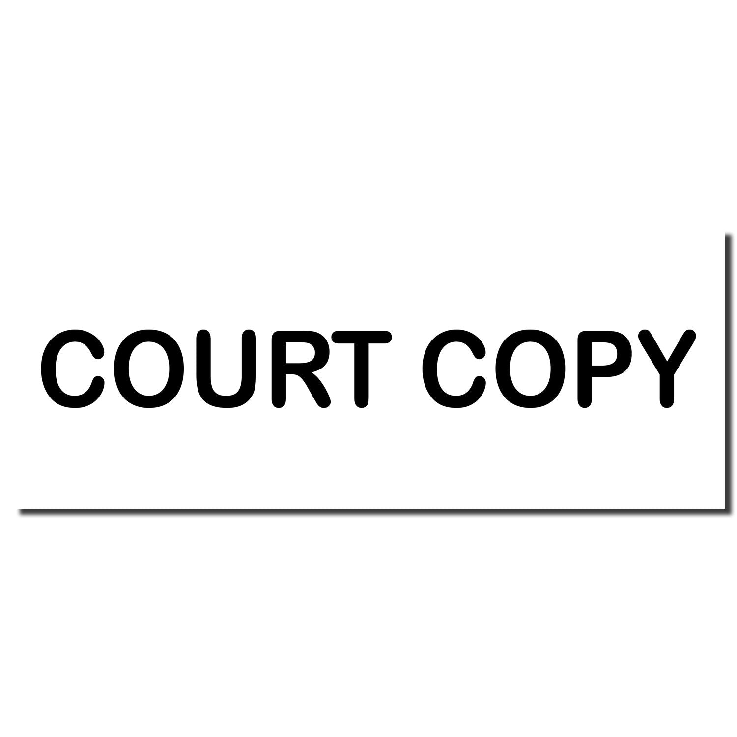Court copy text on a white background, bold black typography for legal document printing.