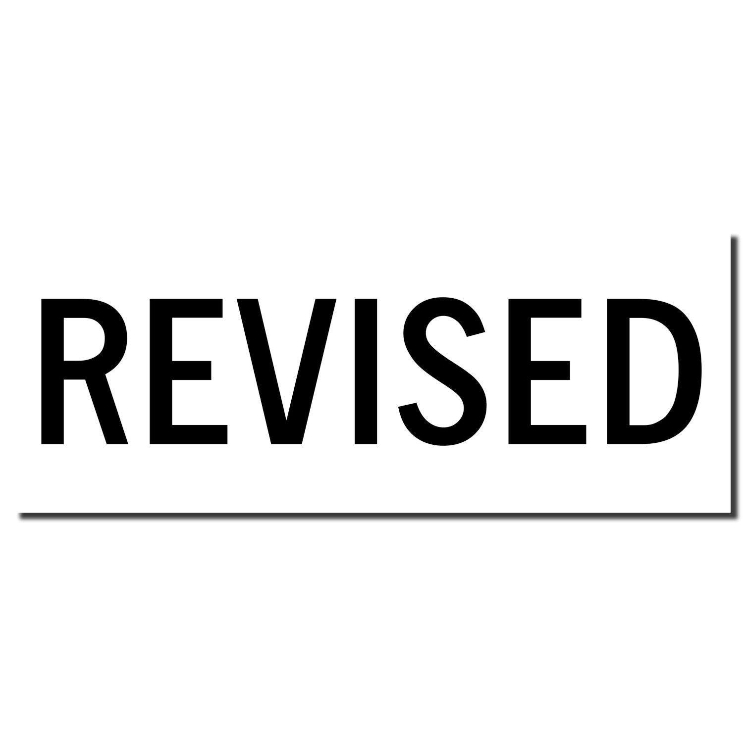 REVISED label on white background, indicating document revision and an updated version of edited content.