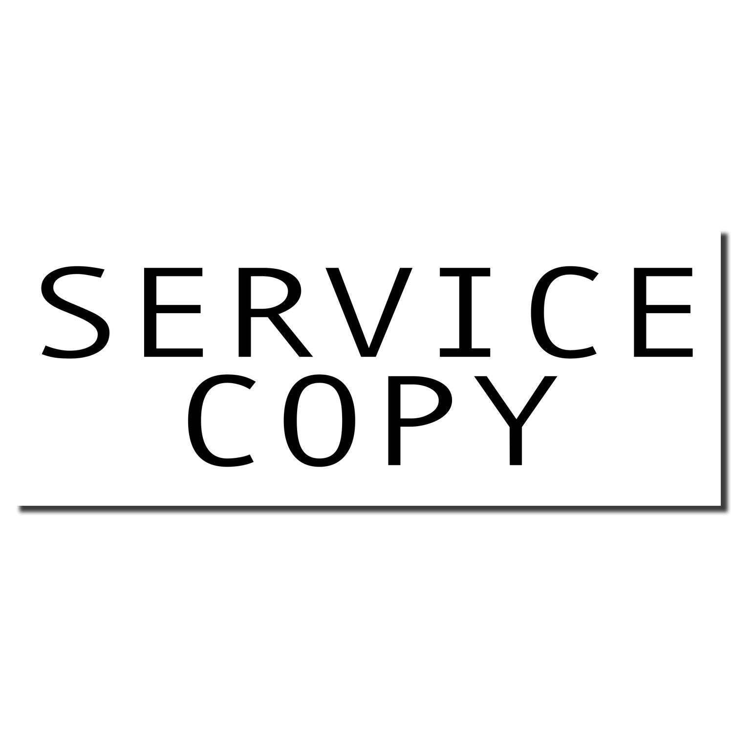 Bold black Service Copy text on a white background, simple minimalist typography design.