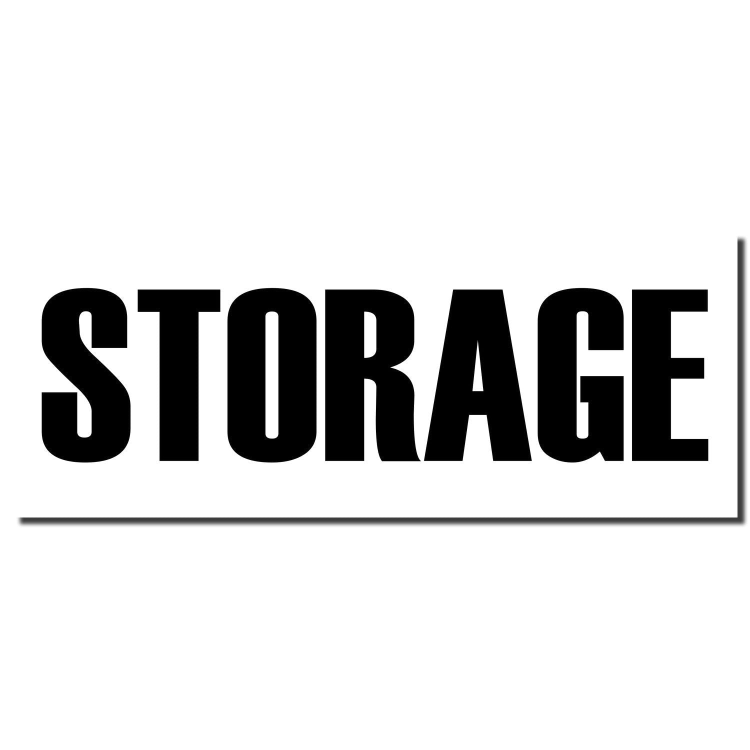 Bold black STORAGE text on a white background for self-storage and storage solution branding.