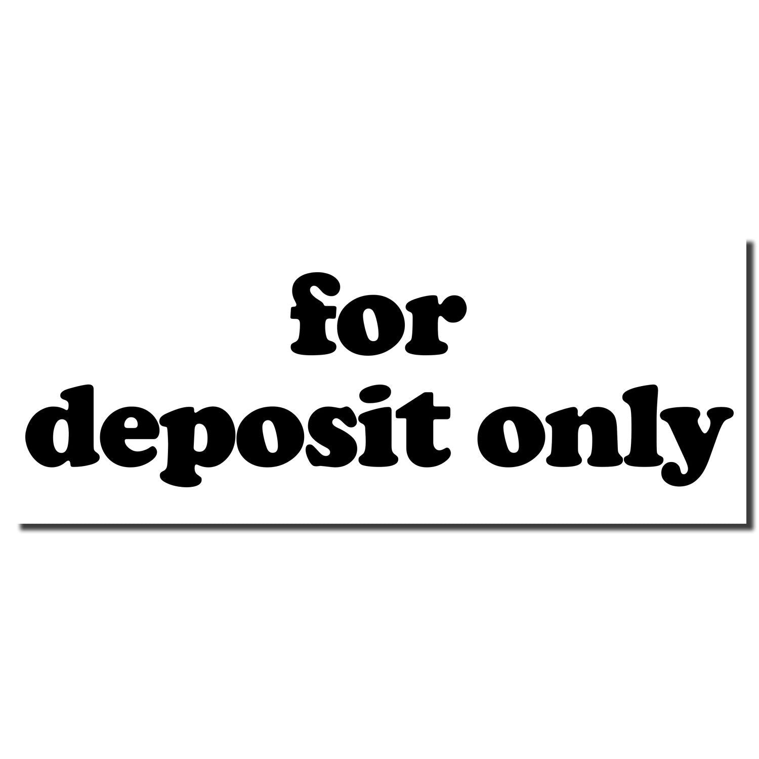 For Deposit Only stamp logo on a document, indicating funds must be deposited into a bank account only.