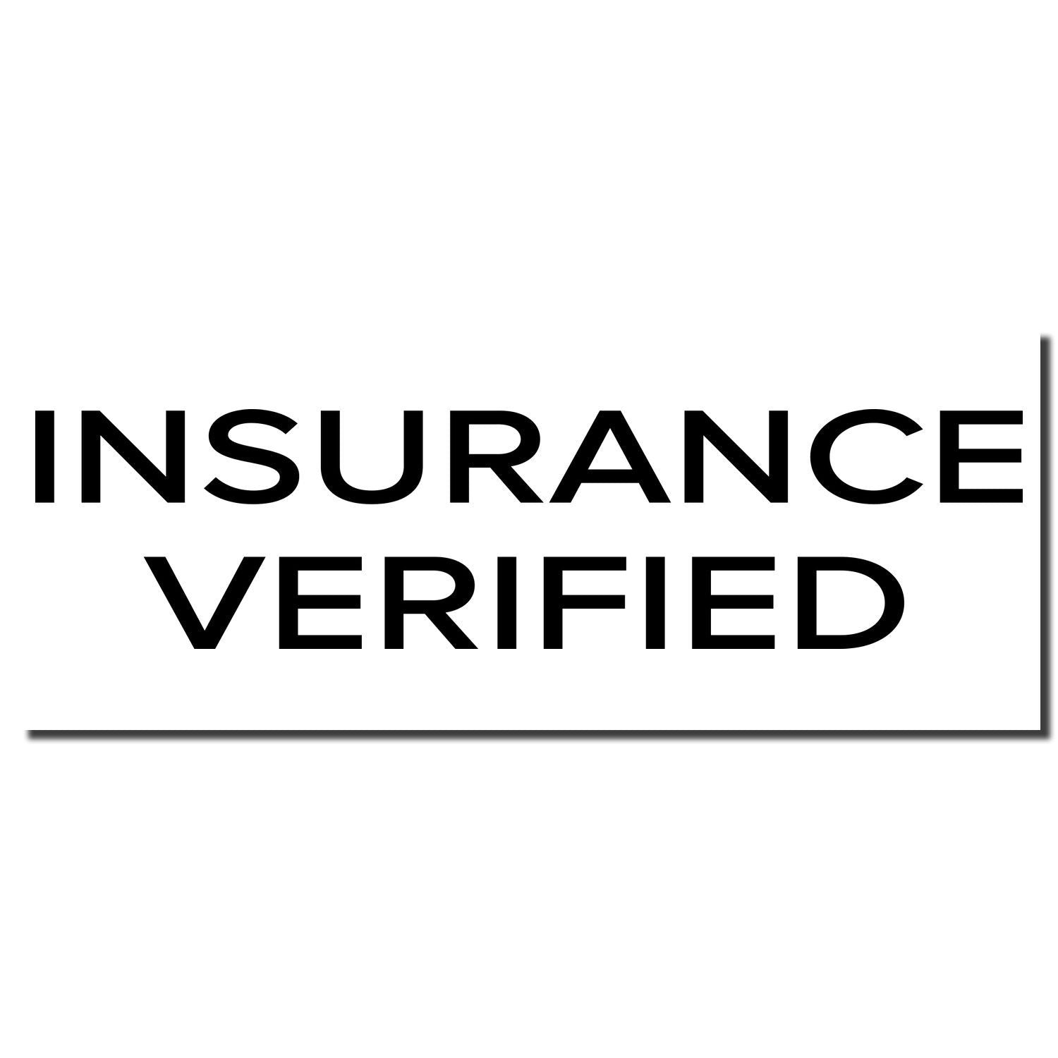 Insurance verified badge logo with bold text INSURANCE VERIFIED for confirming trusted insurance coverage.