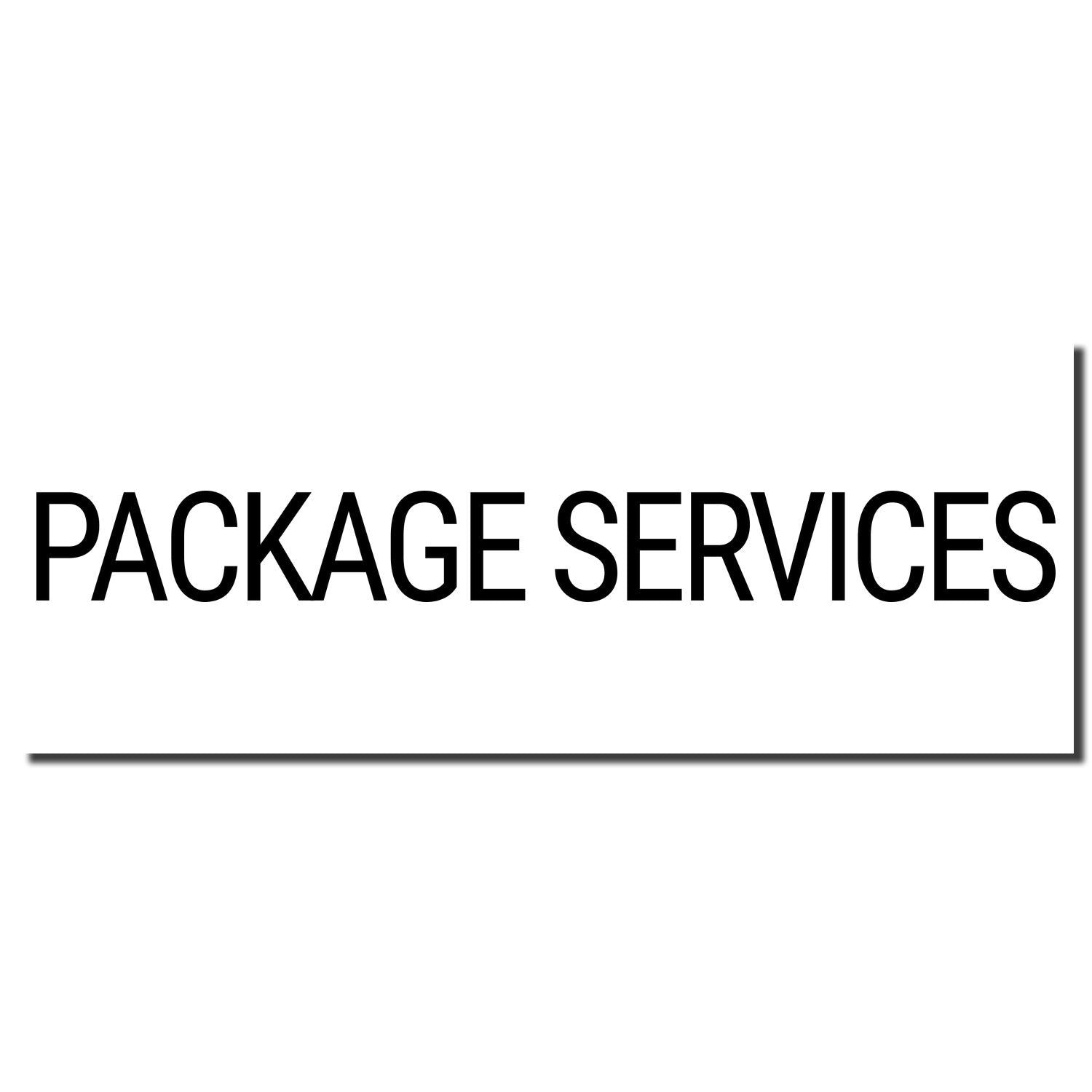 Package Services text on a clean white background, ideal for shipping and logistics branding.