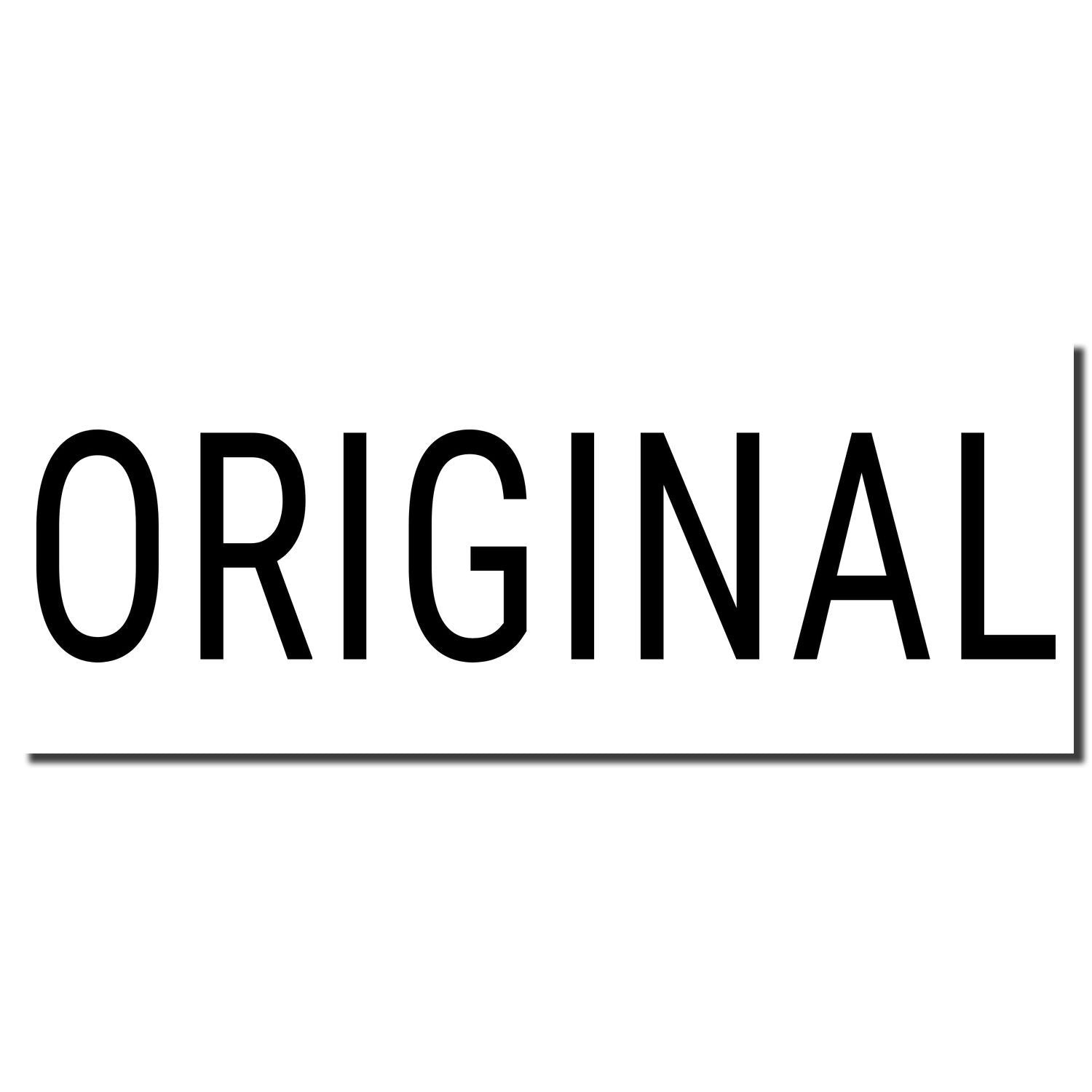 Black ORIGINAL text on a white background, minimalist typography design.