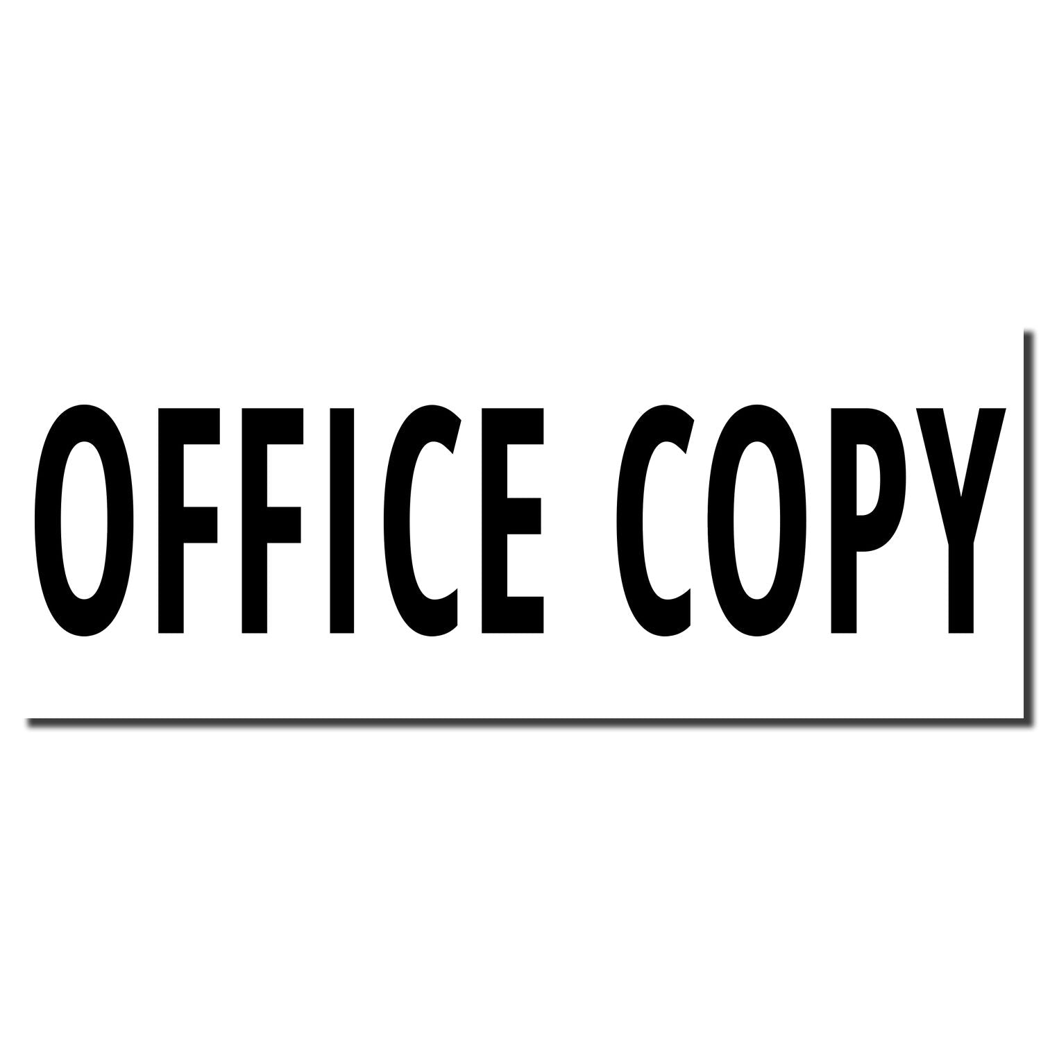 Office Copy brand text sign reading OFFICE COPY on white background, promoting office copying paper.