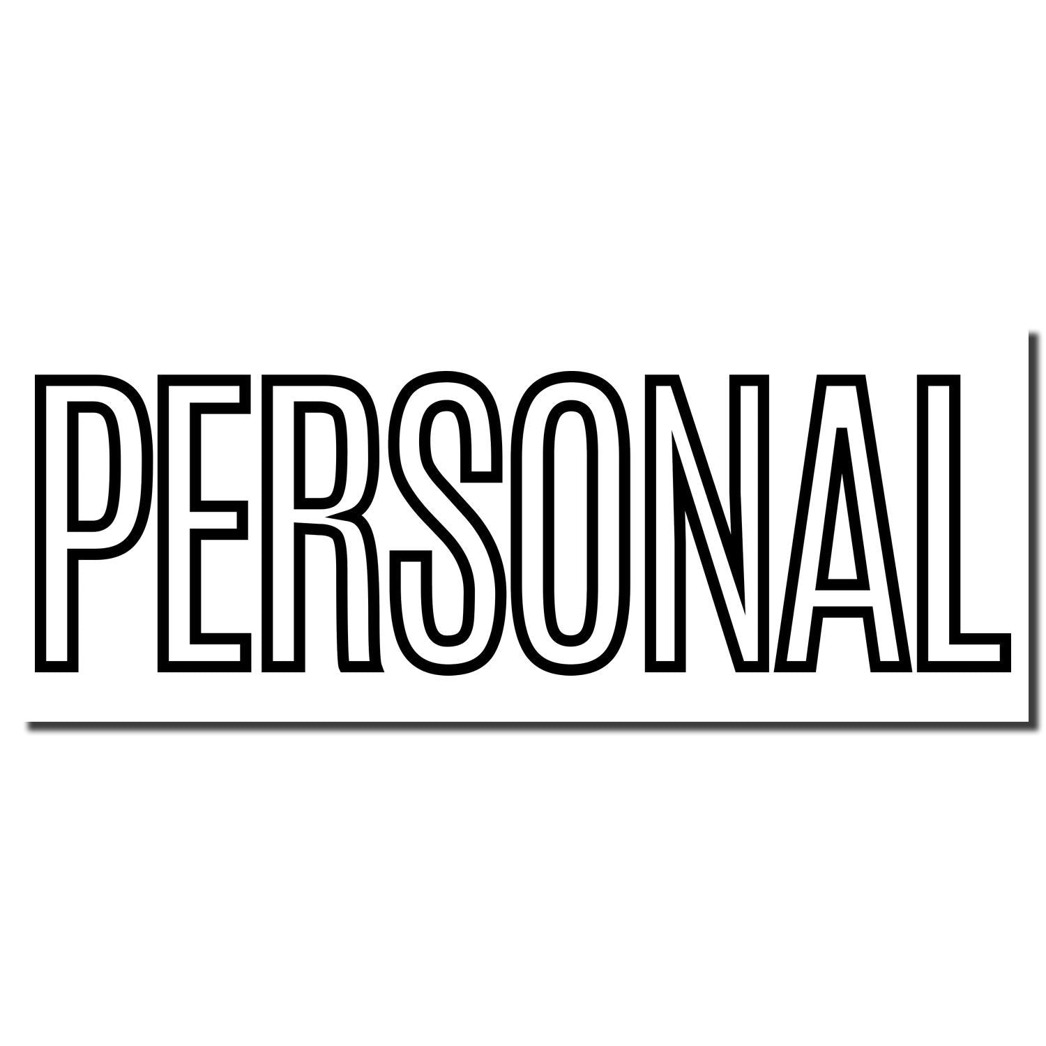 PERSONAL typographic design logo with bold outlined letters on white background, featuring the PERSONAL wordmark.