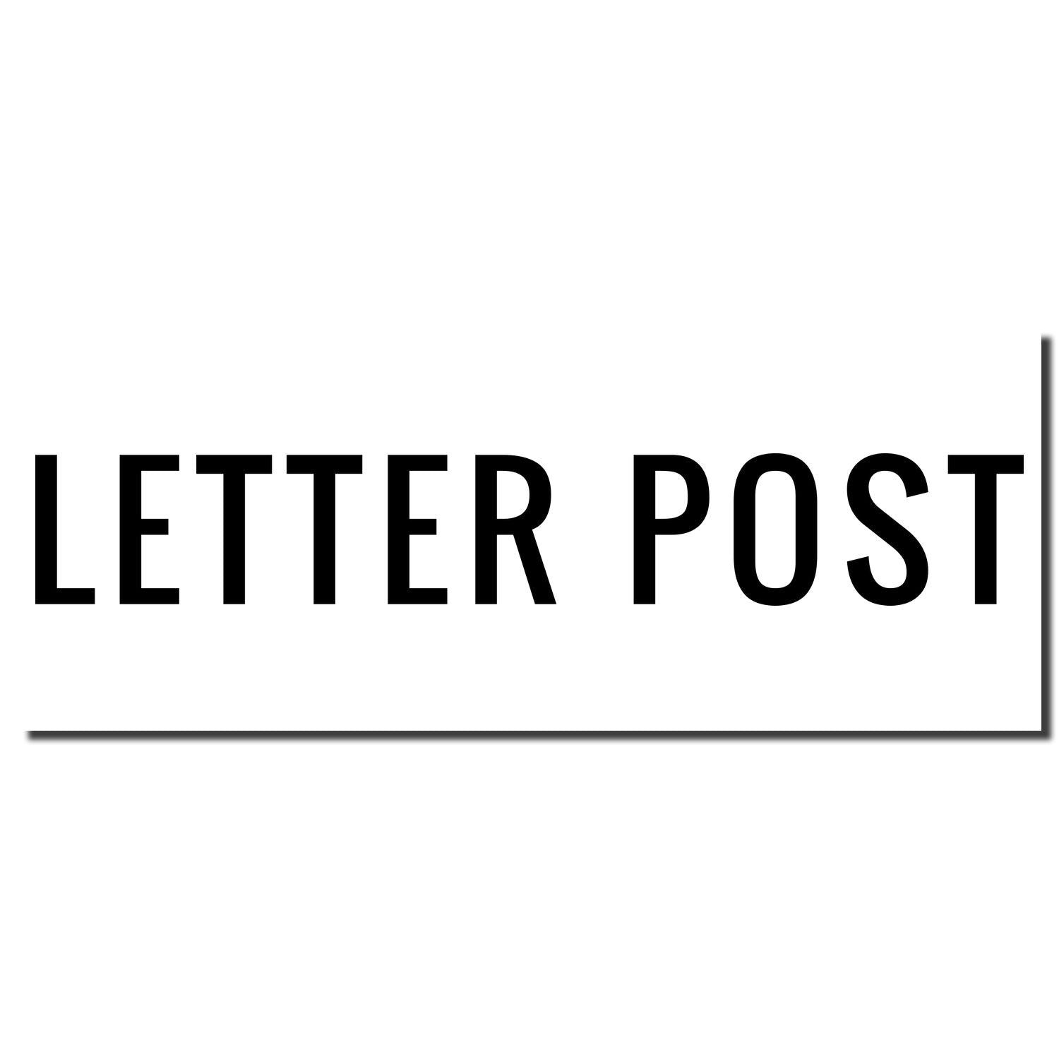 Letter Post signage with bold black LETTER POST text on white background for mail delivery branding