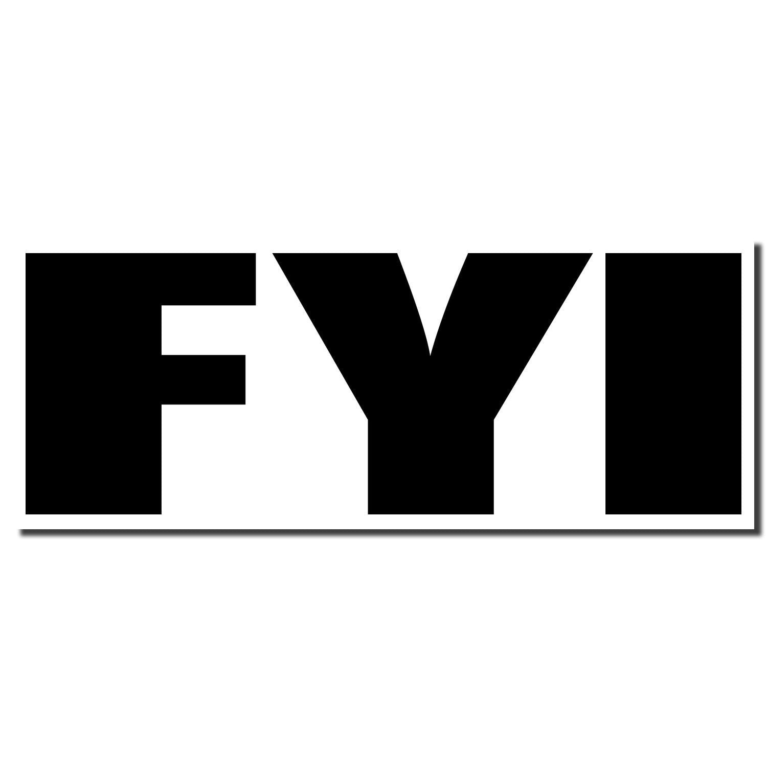 FYI graphic with bold black letters on white background, indicating important information or a notice for readers online today