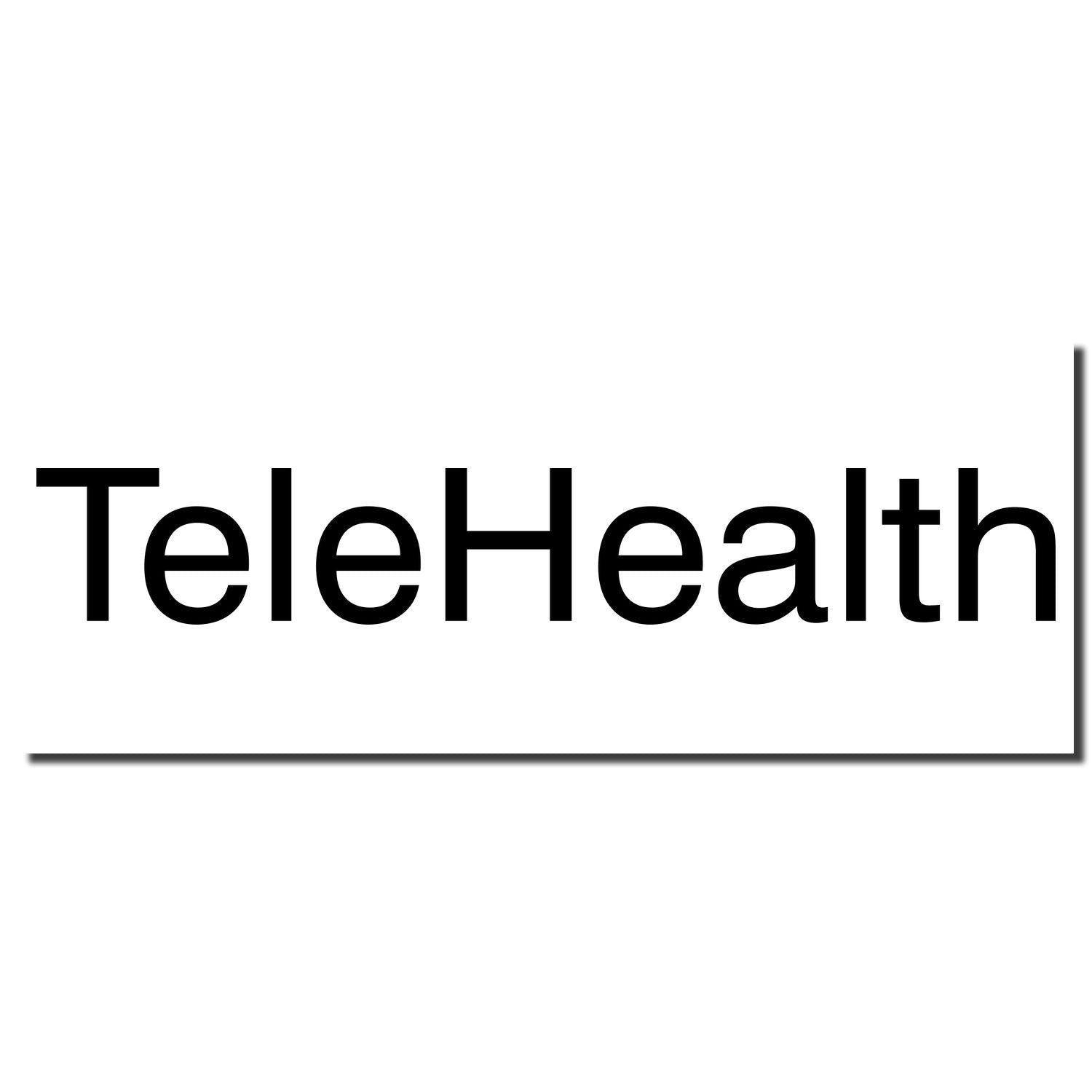 TeleHealth logo in bold black text on a white background, representing telemedicine and virtual healthcare services.