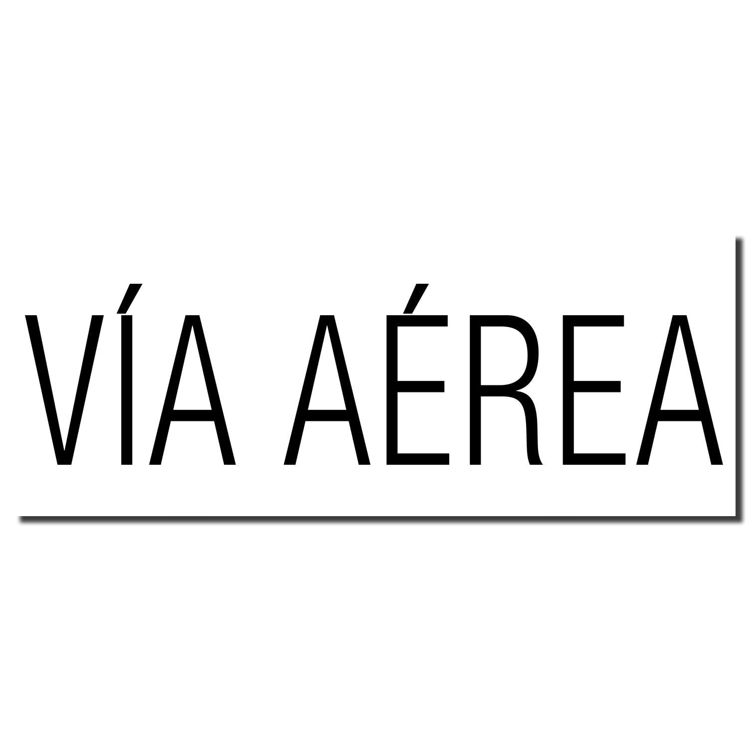 Va area text in black on a white background, Spanish airway sign.