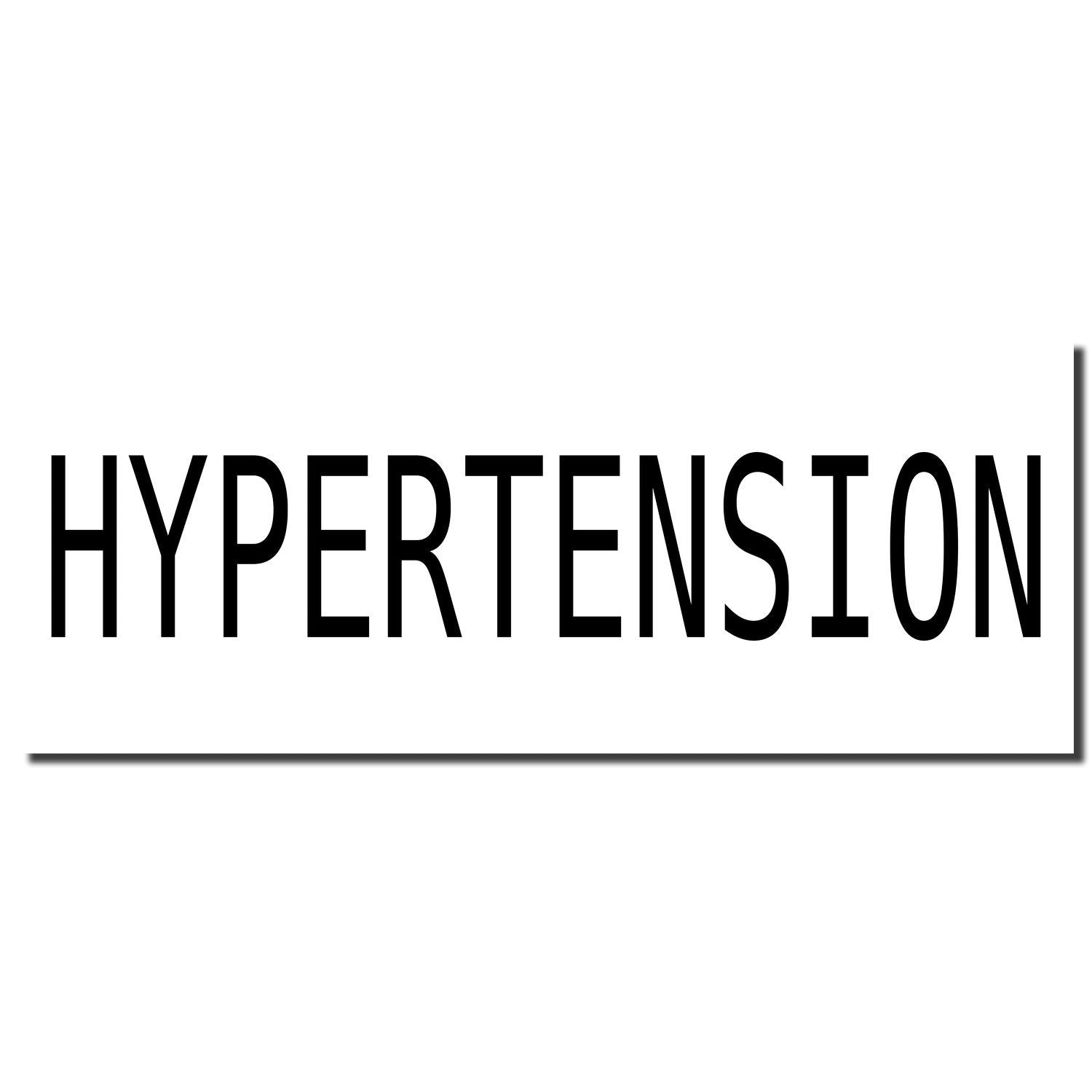 Hypertension wordmark highlighting high blood pressure awareness for medical education and health information.