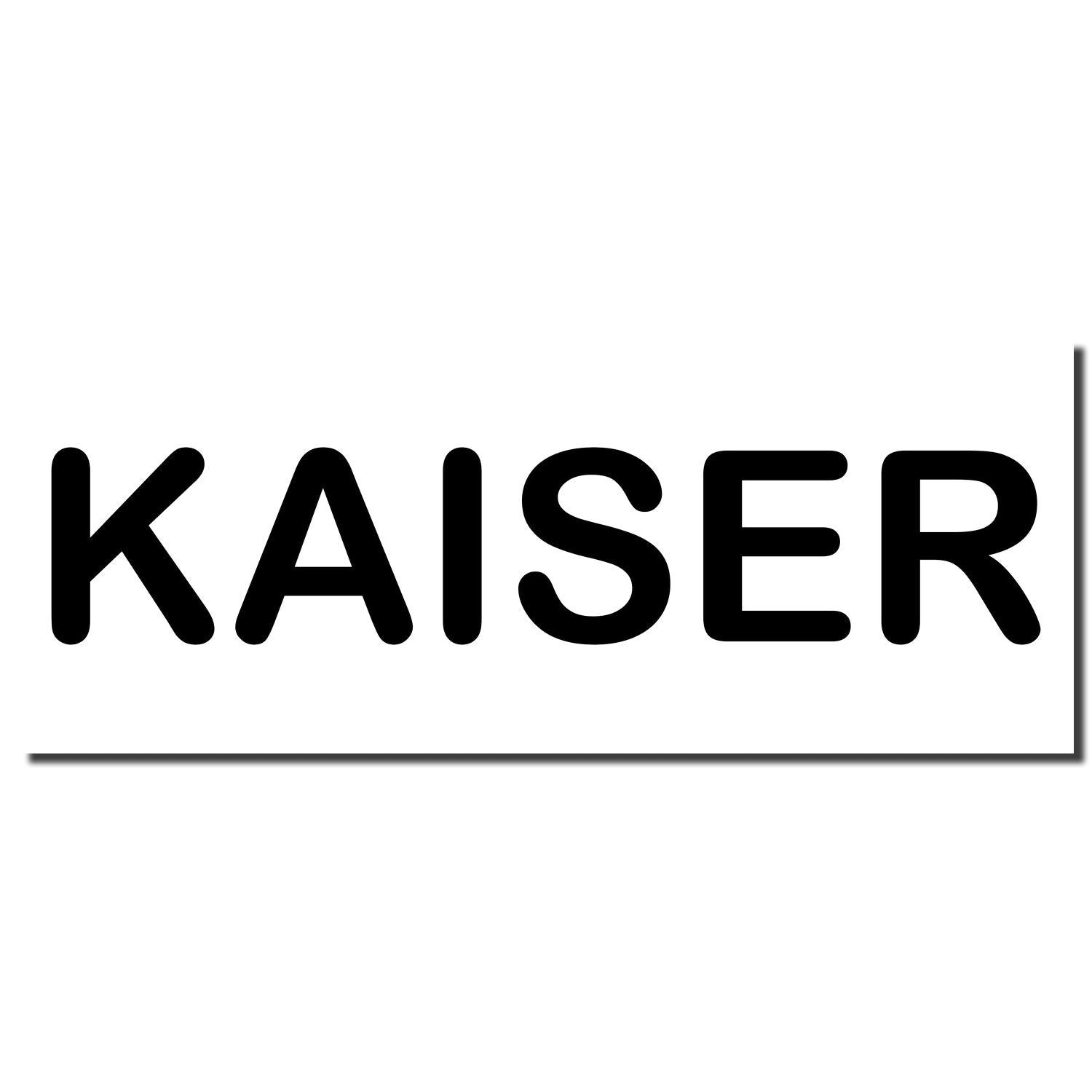 Kaiser logo with bold black lettering on a white background, representing the Kaiser brand for products and services.