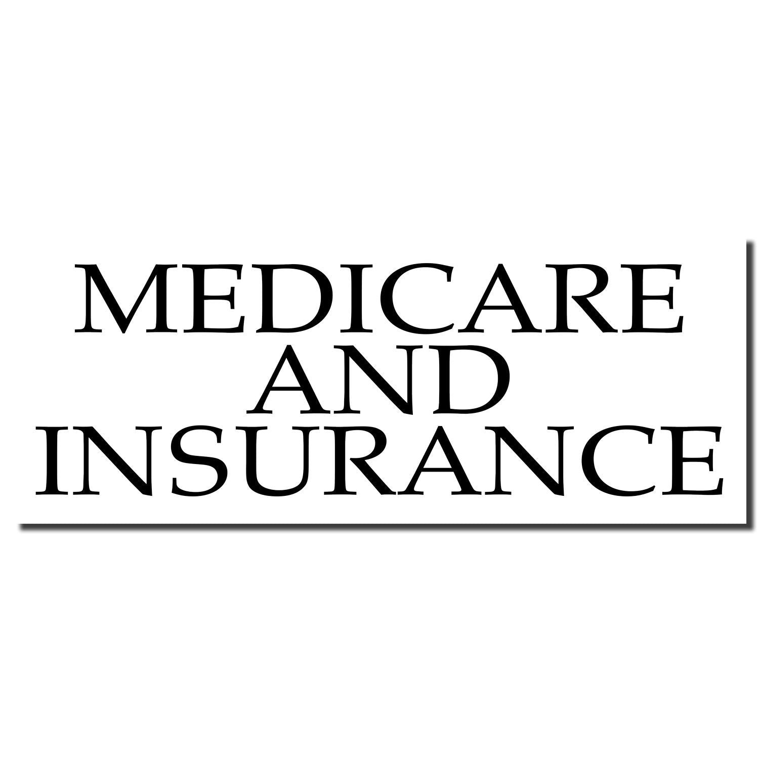 Medicare and Insurance logo text on white background, representing healthcare insurance coverage for Medicare beneficiaries.