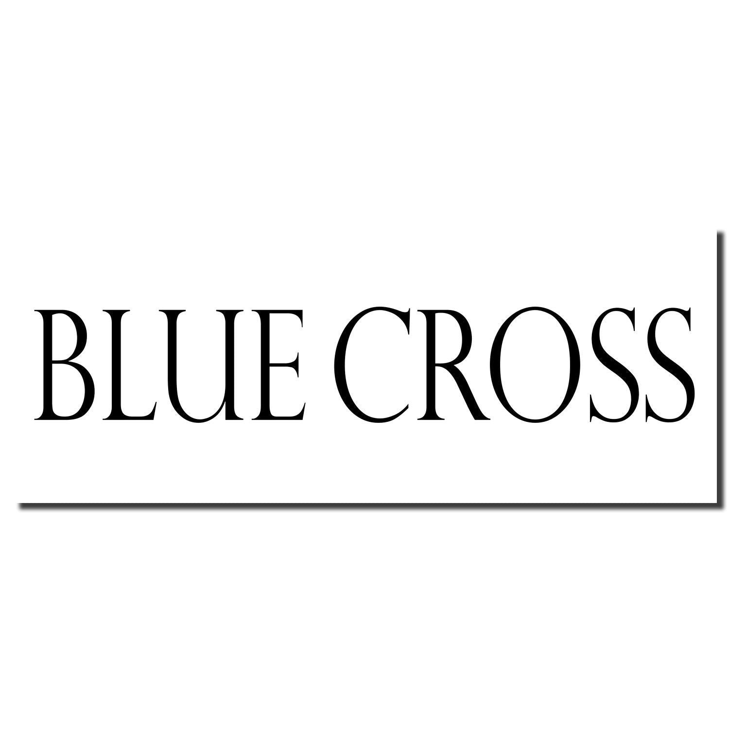 Blue Cross health insurance brand logo on white background for medical coverage services.