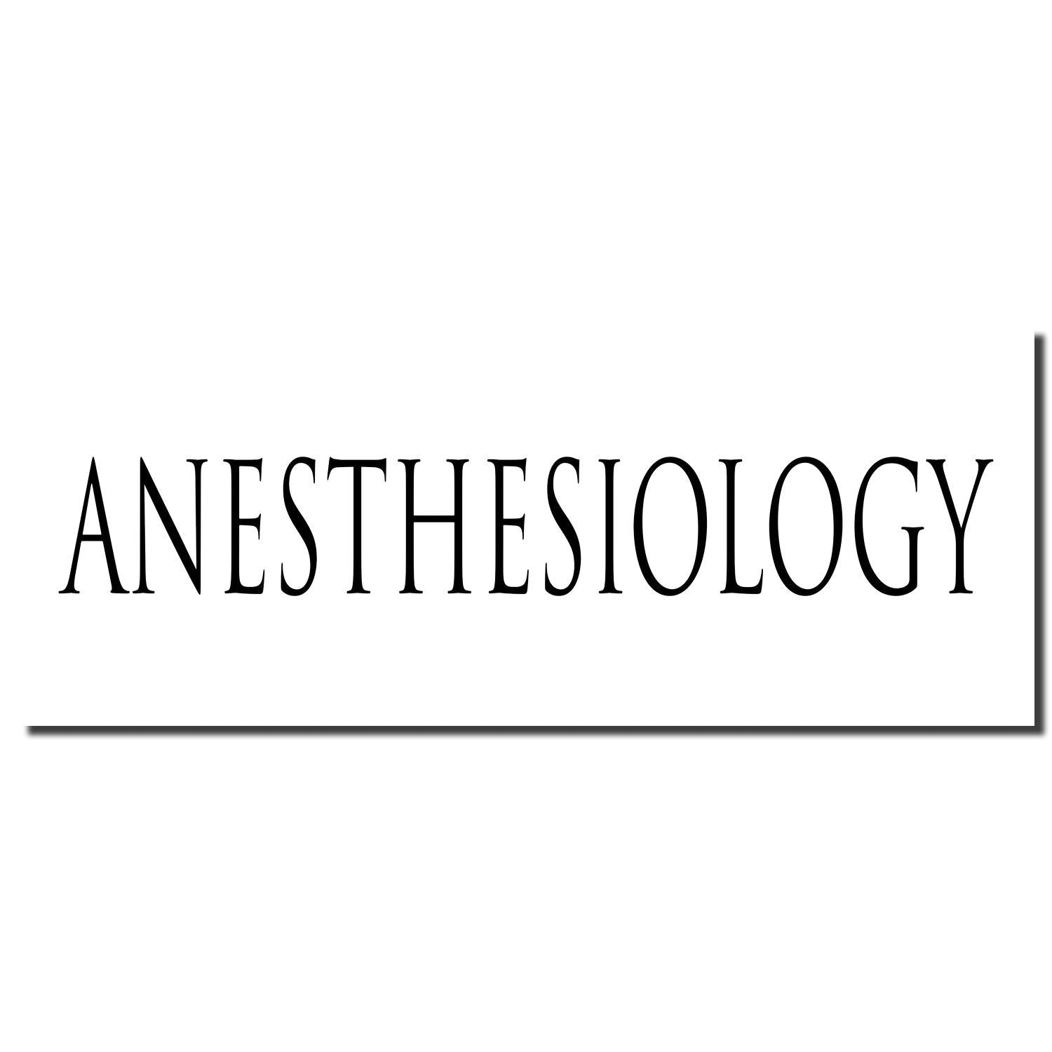 Anesthesiology text logo on a white background, representing anesthesiology medical specialty branding.
