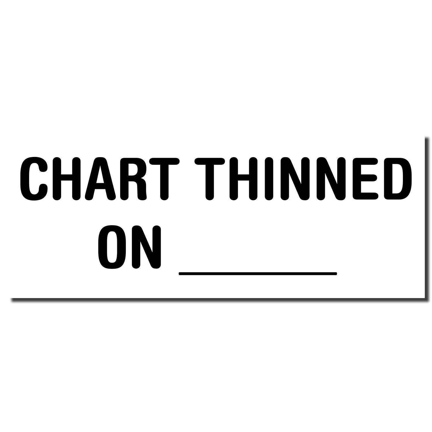 Graphic banner with bold text CHART THINNED ON on a white background, indicating the chart thinning setting.