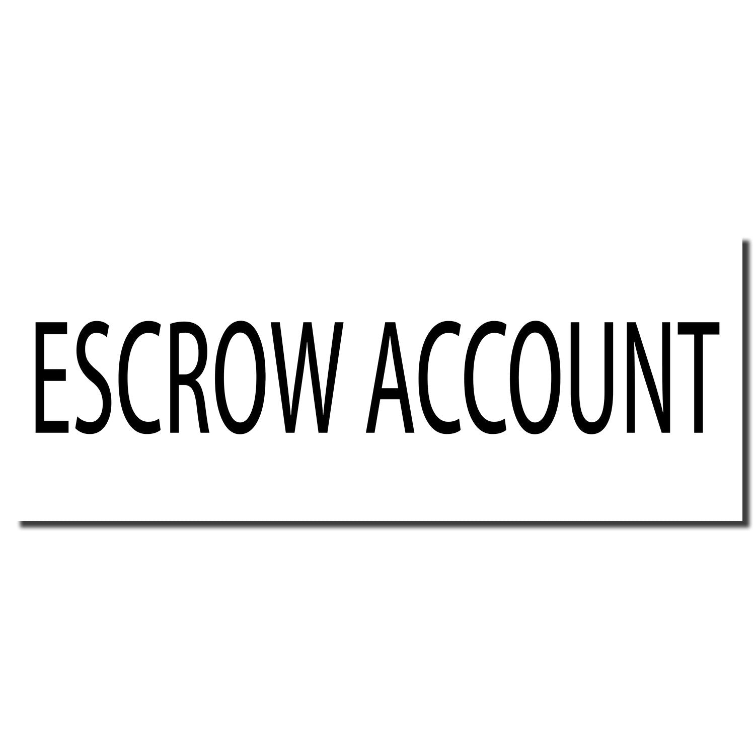 Escrow account label with Escrow Account text, indicating secure fund holding for real estate transactions.
