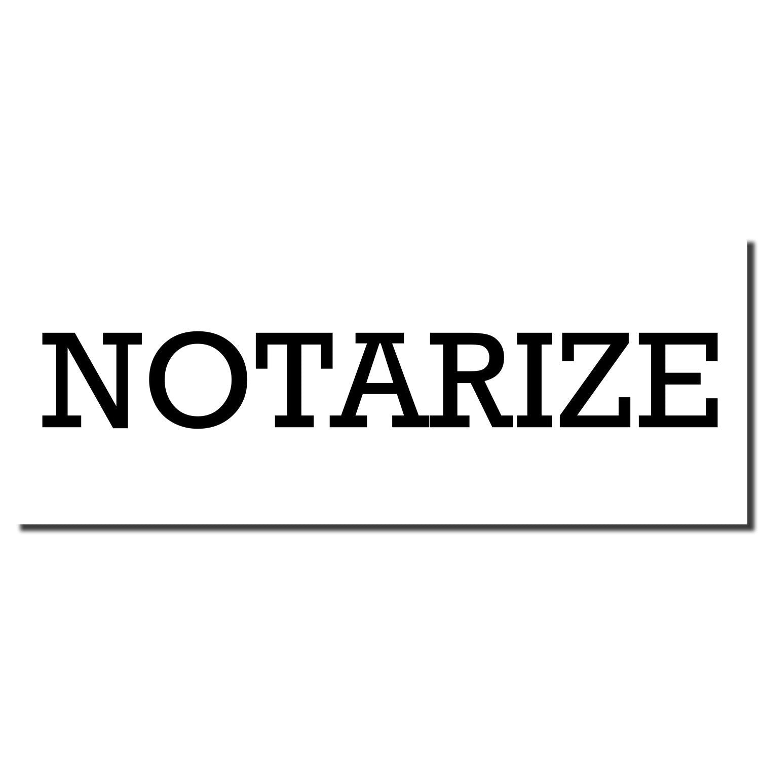 NOTARIZE wordmark logo for online notarization services, bold black text on a white background with slight shadow.