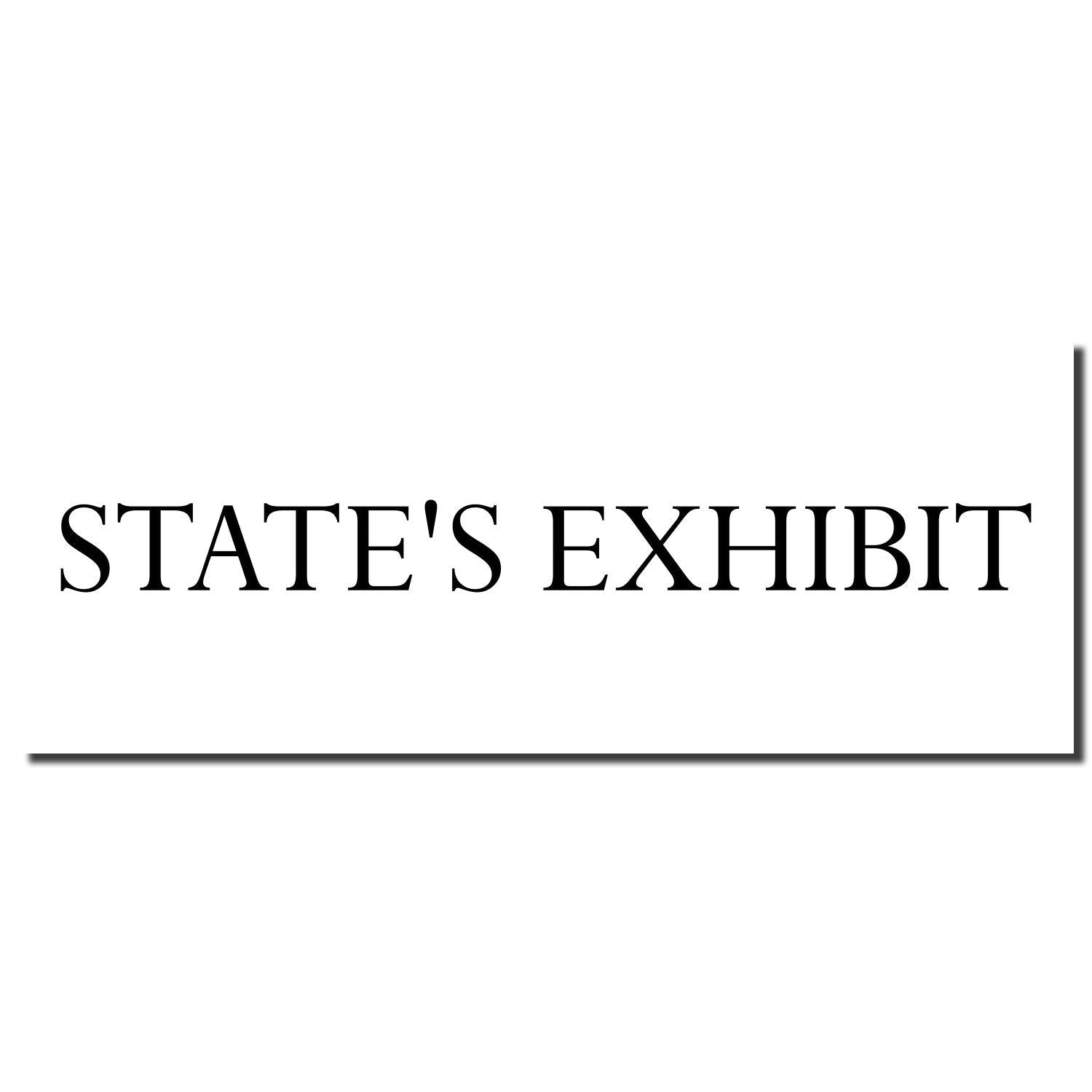 Legal evidence label: STATE'S EXHIBIT text for courtroom trial exhibits.
