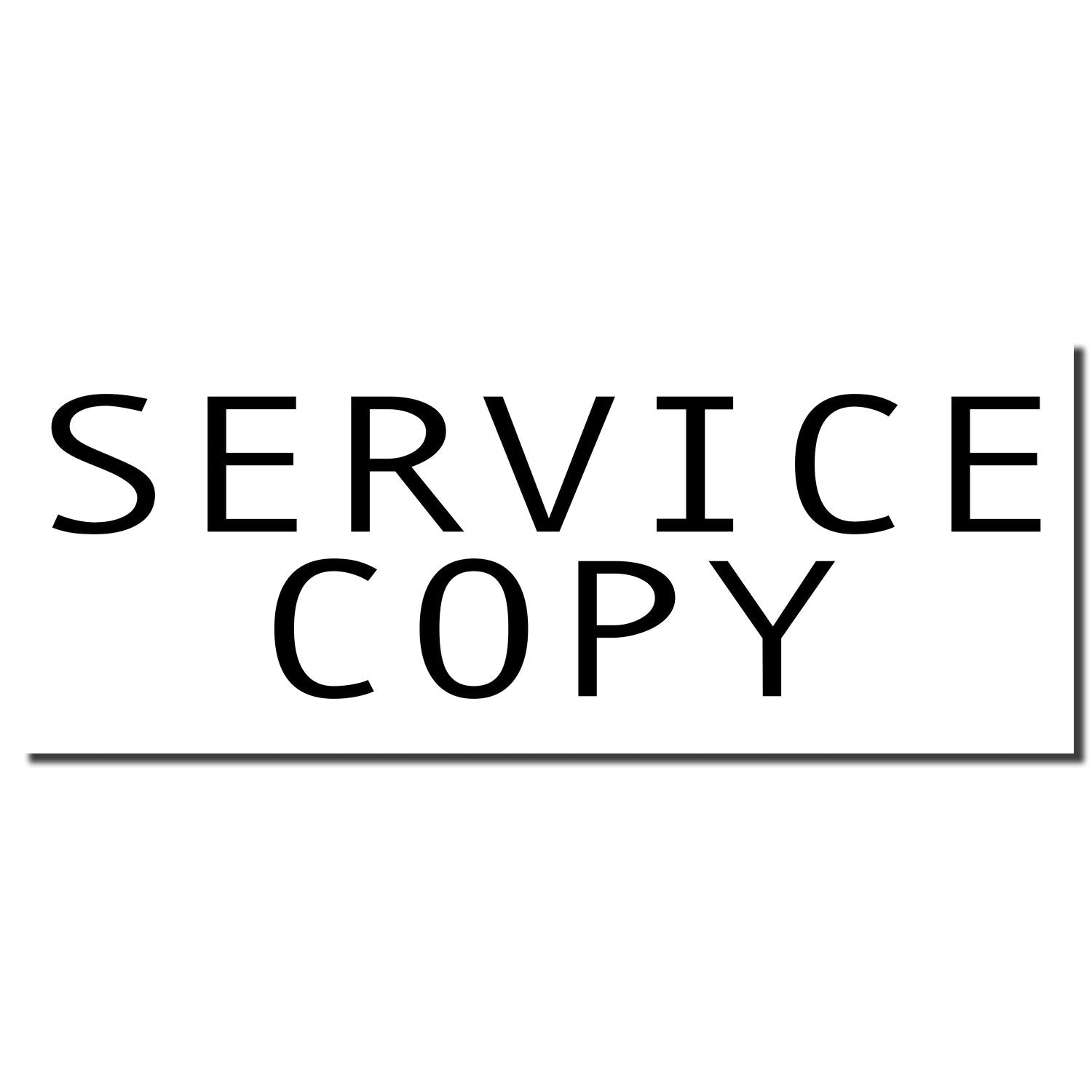 SERVICE COPY bold text on a white background, labeling a copy/printing service.