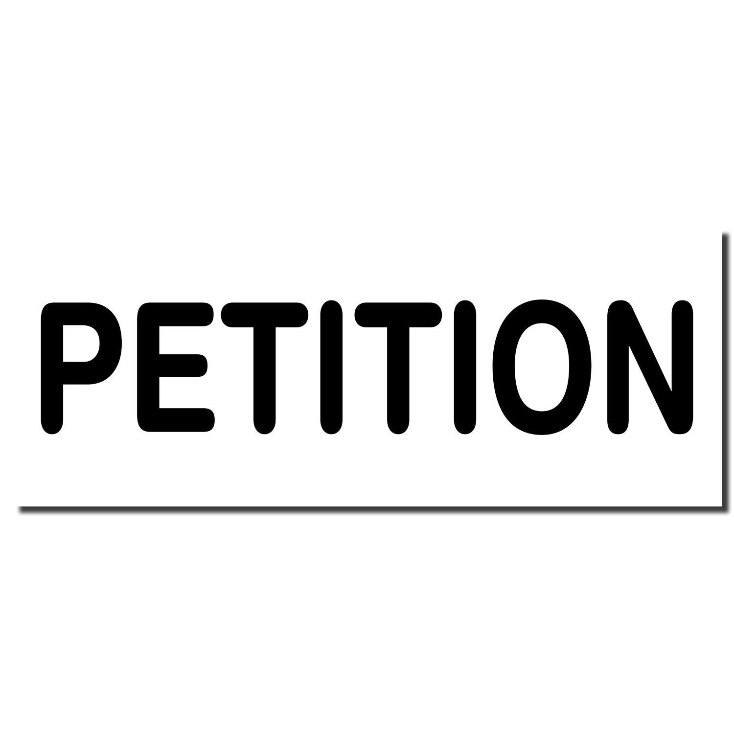 Petition sign graphic with bold PETITION text on white background promoting public support and advocacy.