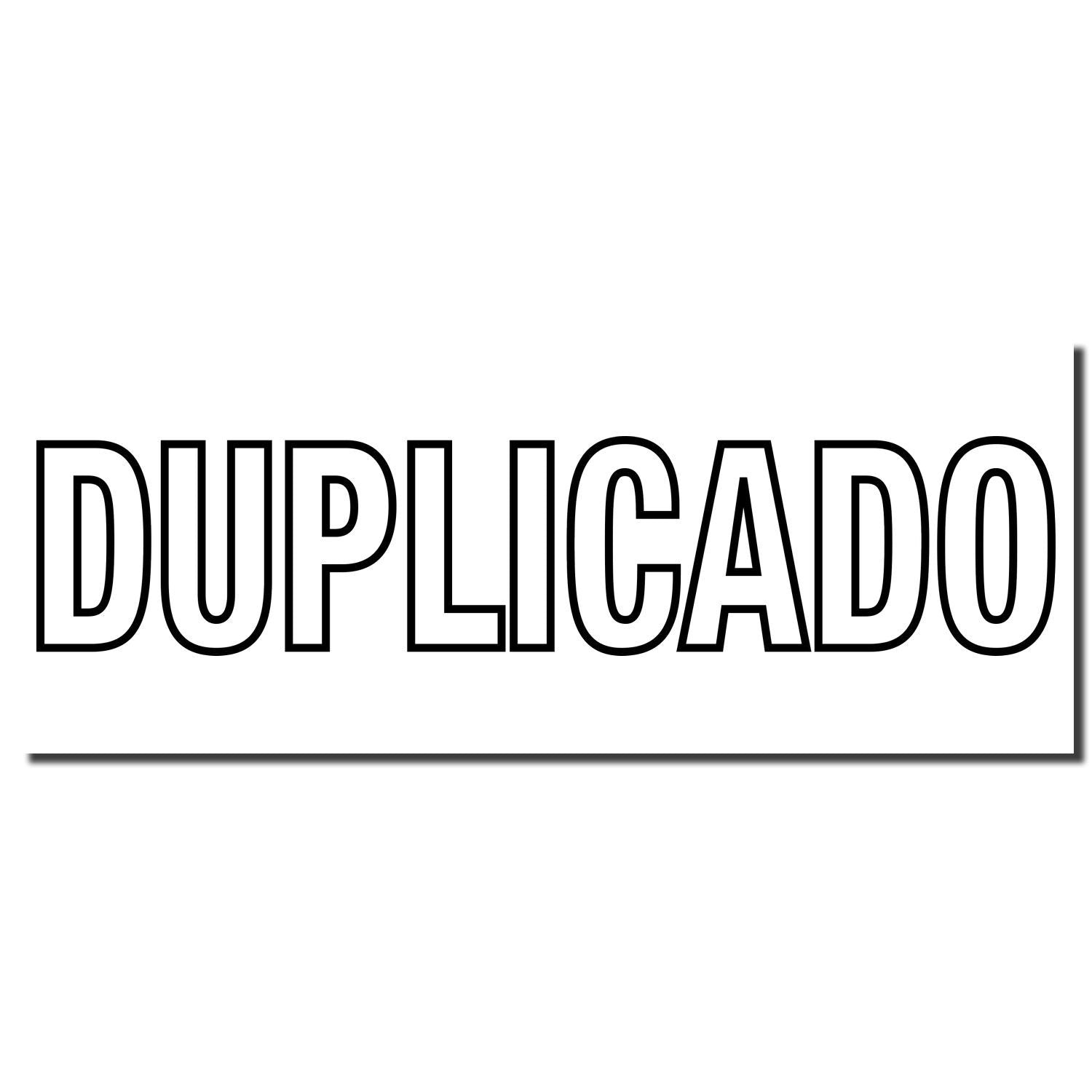 DUPLICADO stamp graphic indicating a duplicated or copied product label for document or item verification