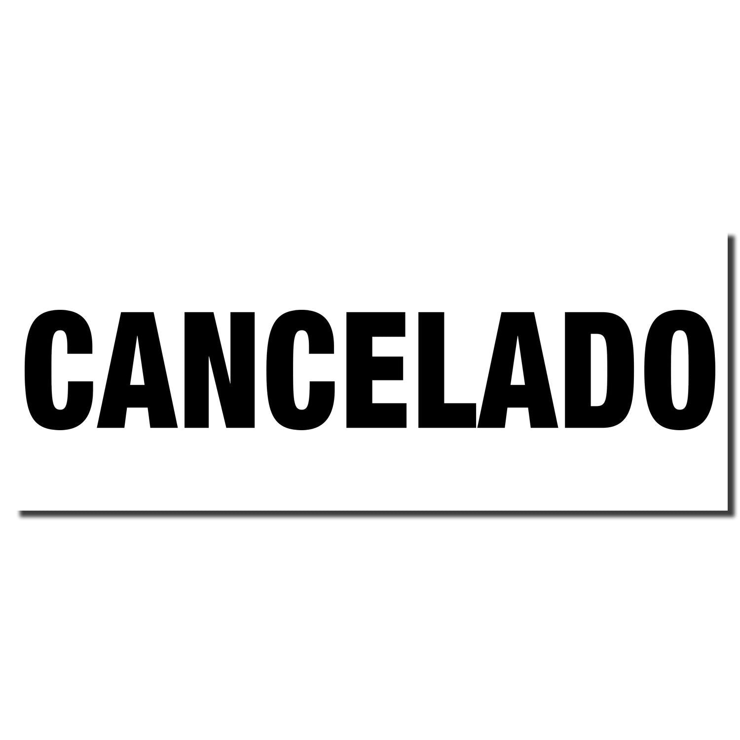 Bold black Cancelado text on white background, indicating canceled status.