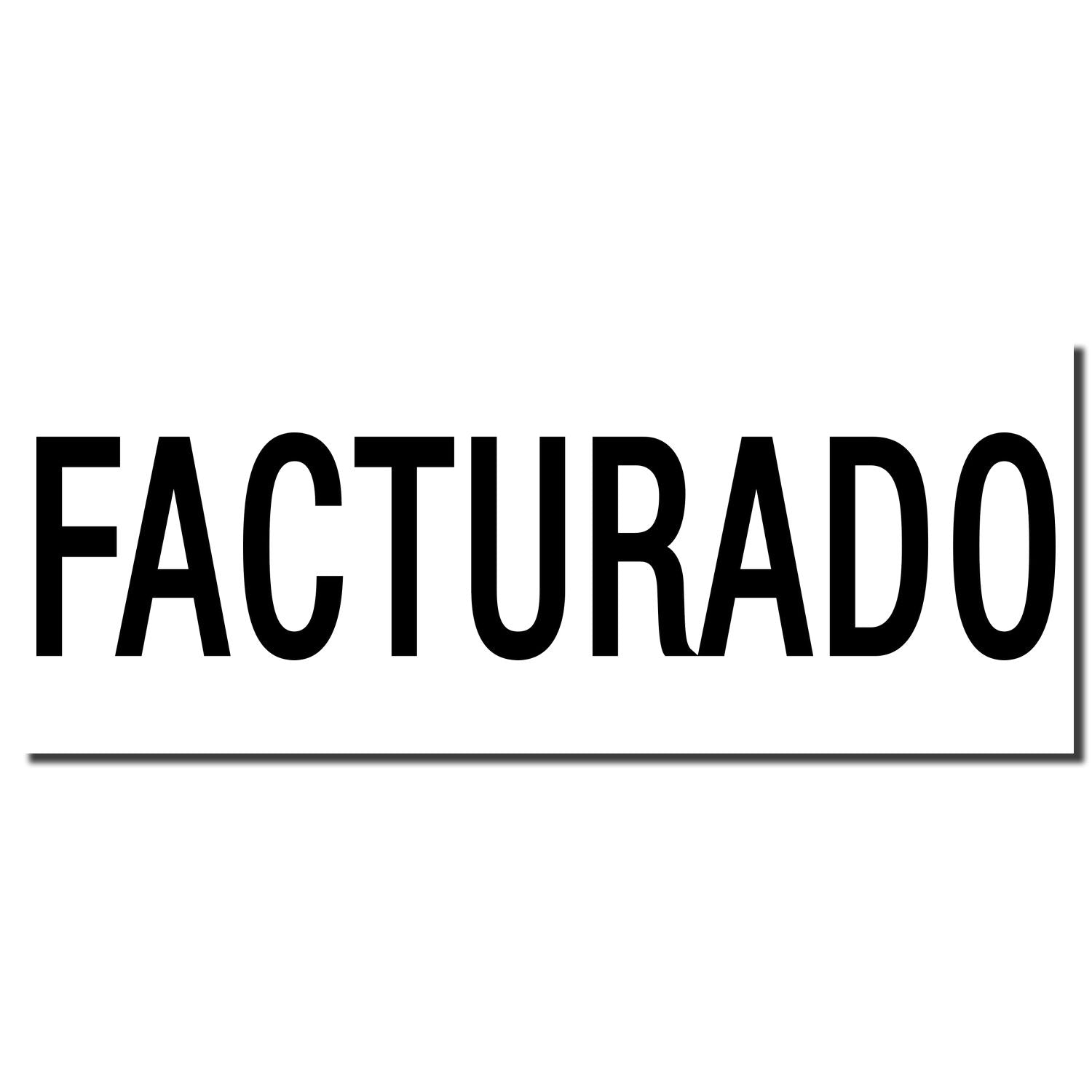 FACTURADO stamp on white background used on invoices and receipts to indicate an order has been billed/processed for accounting records.