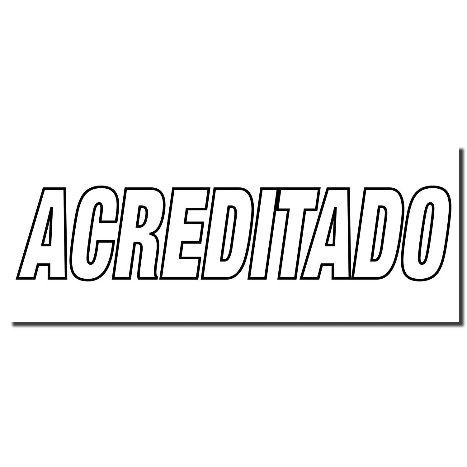 ACREDITADO logo text indicating accredited certification status for quality and compliance, styled typography on a white background.