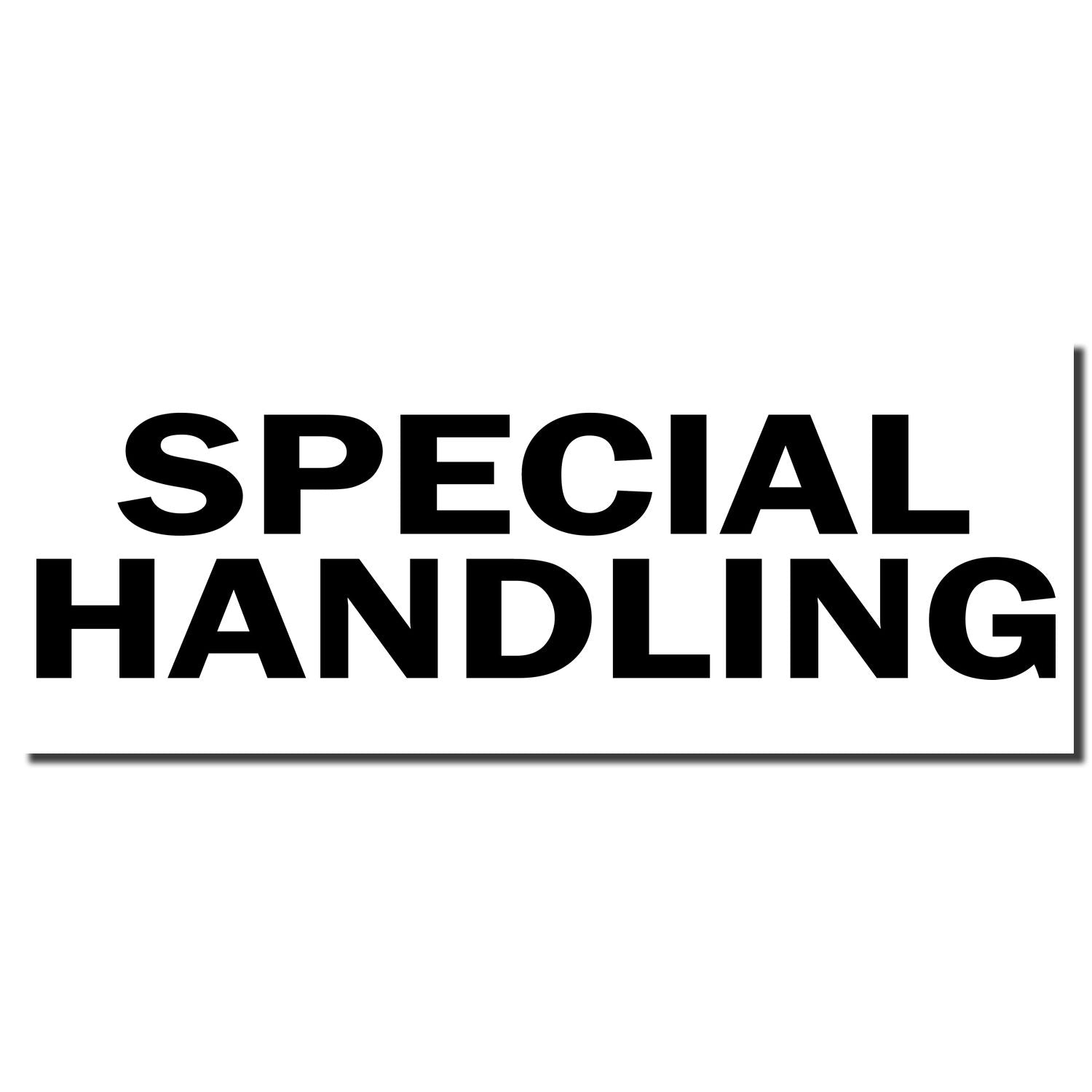 Bold black Special Handling text on a white background, indicating a special handling label or warning sign.