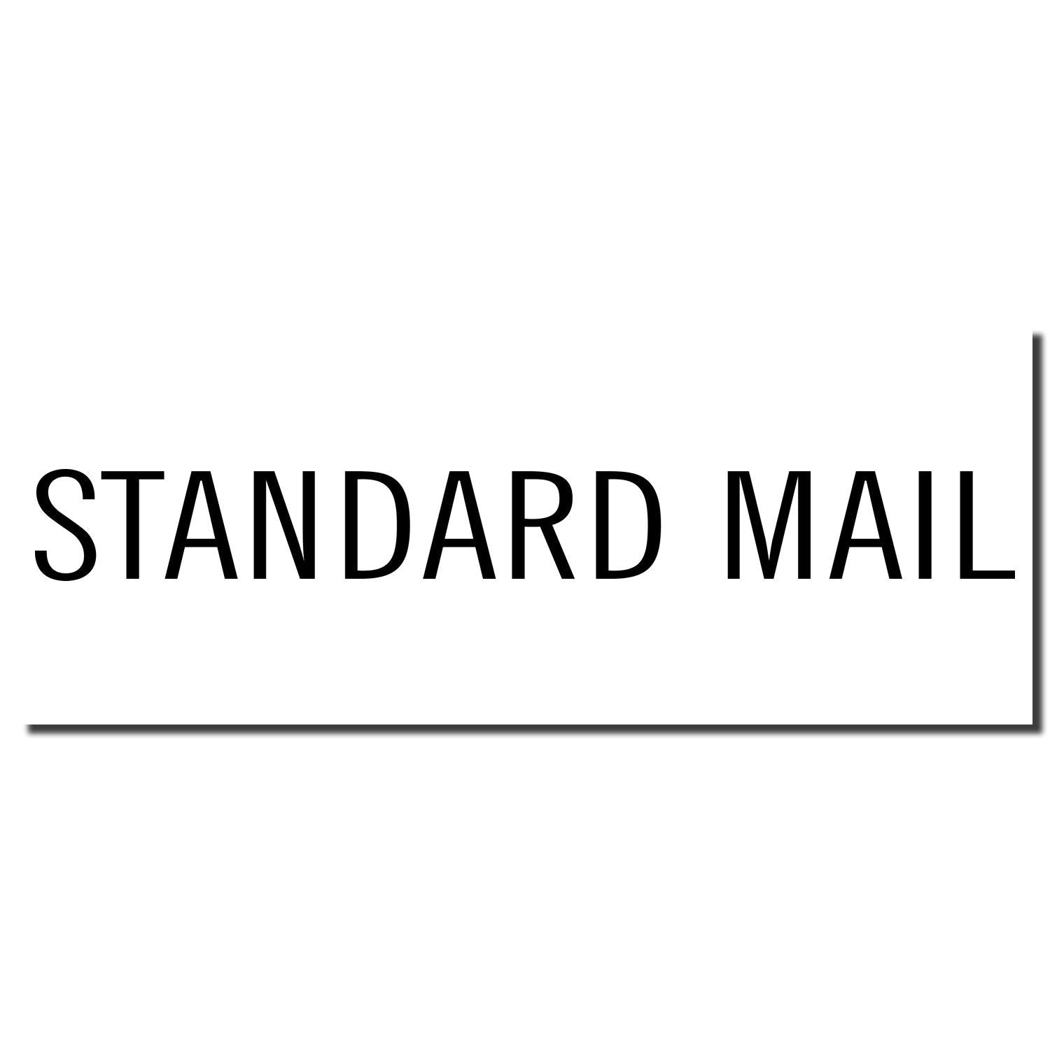 Standard Mail text in bold black letters on a white background, minimal typographic design.