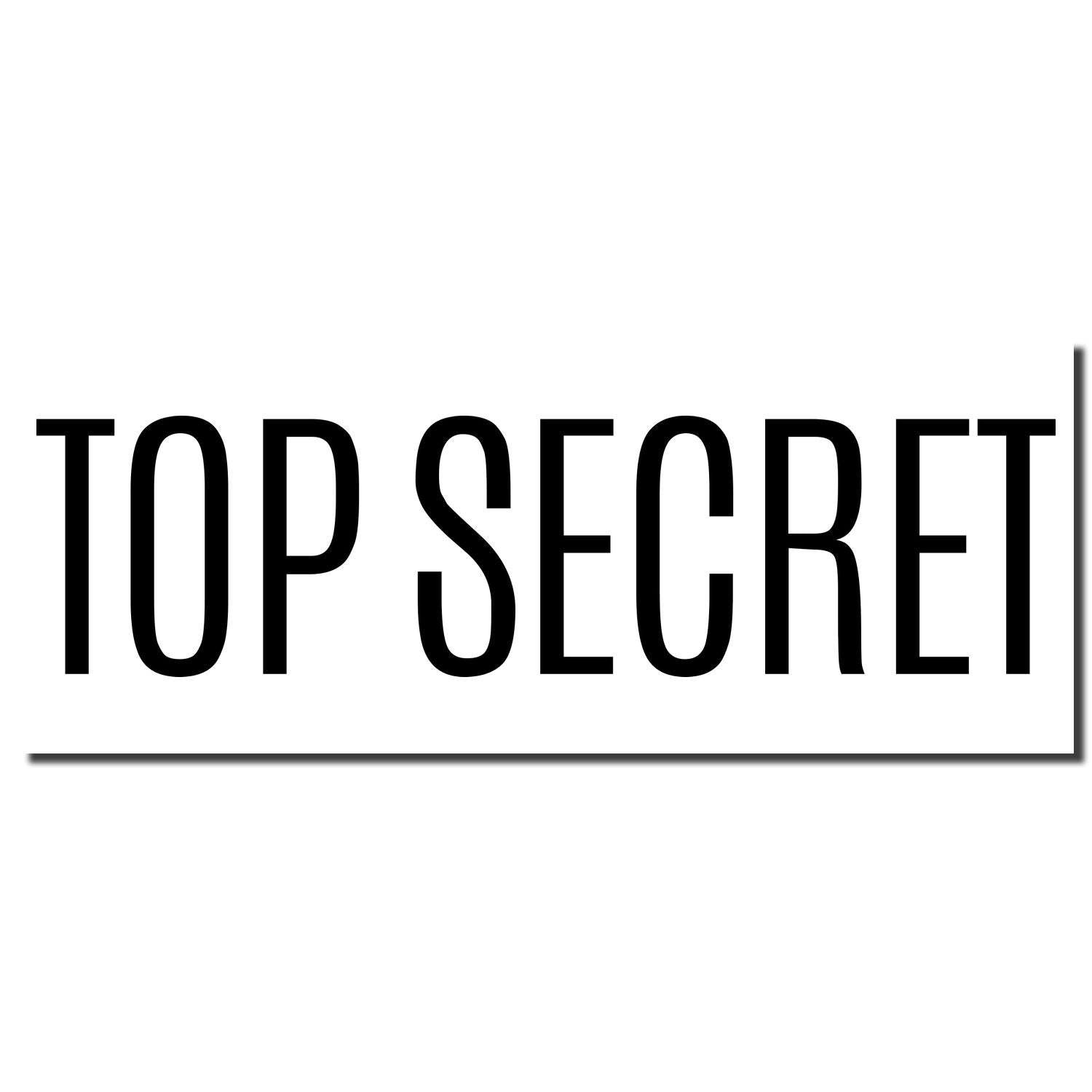 Top Secret classified document label showing bold TOP SECRET text on white background.