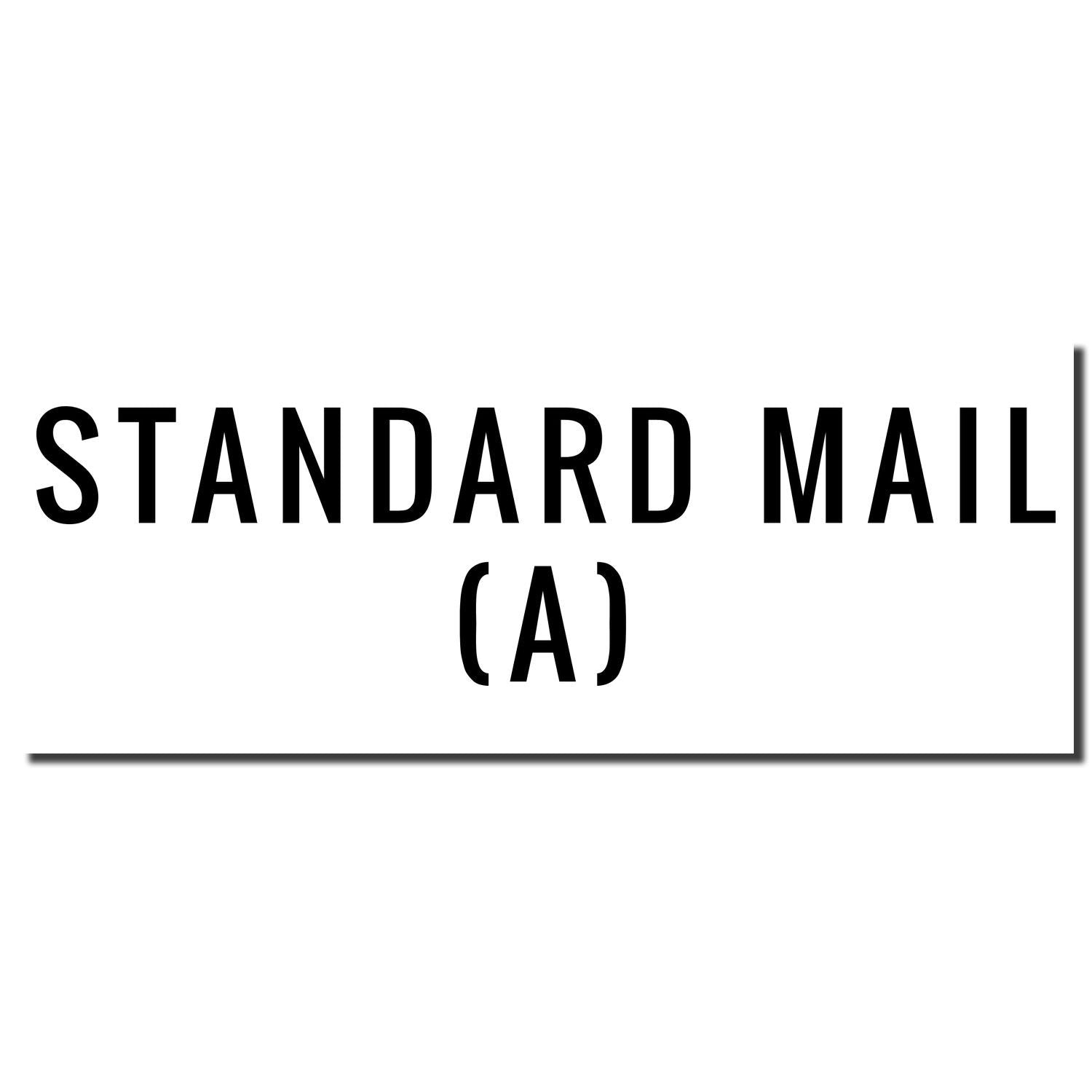 Standard Mail (A) label indicating the mail category for processing and shipping service classification
