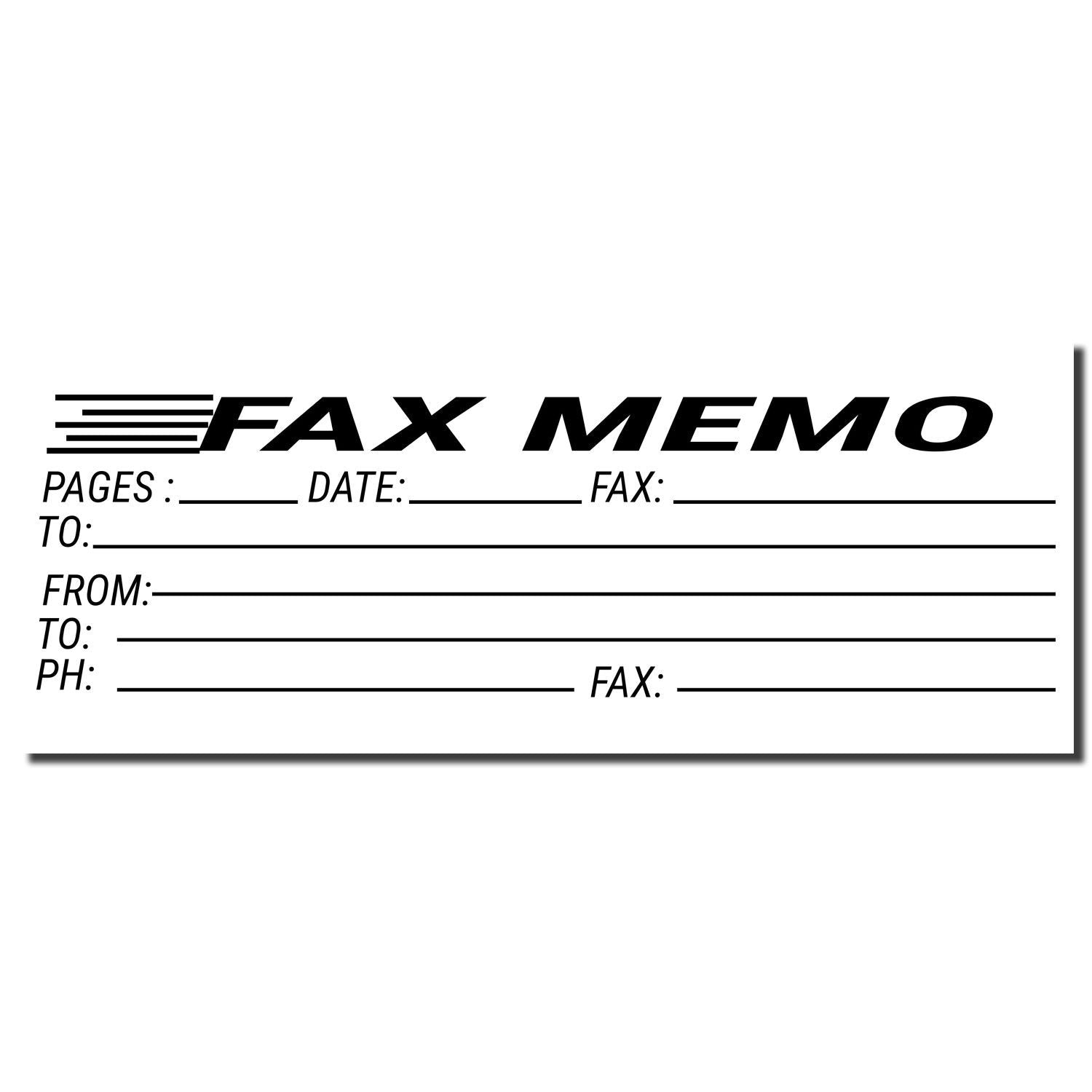 Fax cover sheet template with fields for pages, date, recipients, sender, and phone number from Fax Memo.