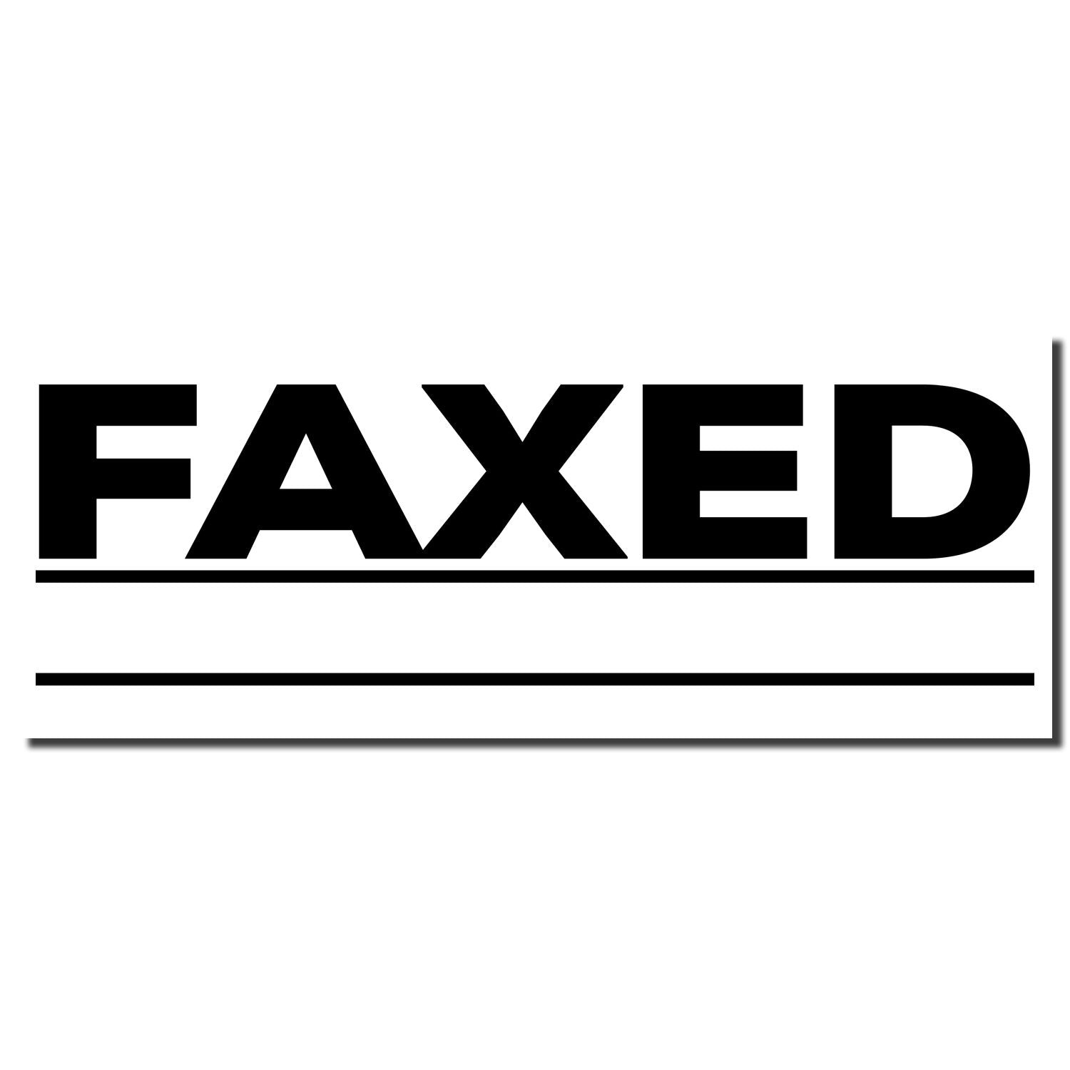 Bold black FAXED wordmark logo on a white background with underline accents.